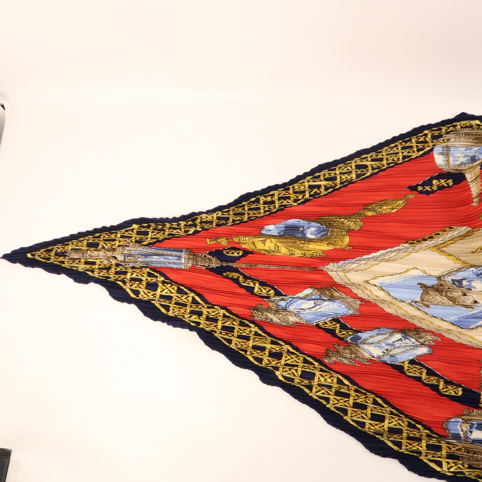 HERMES 絲質Pleated Scarf絲巾