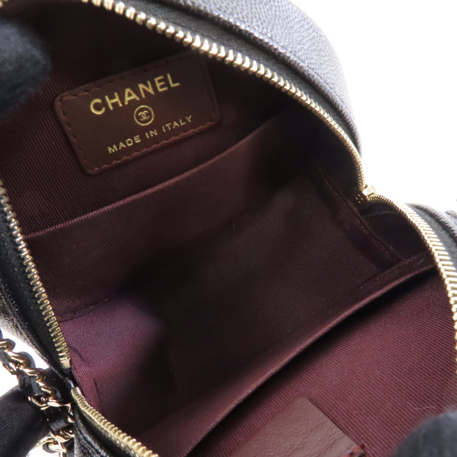 CHANEL 【激減優惠】菱格牛皮皮革Chain Shoulder銀扣鏈帶肩背袋黑色