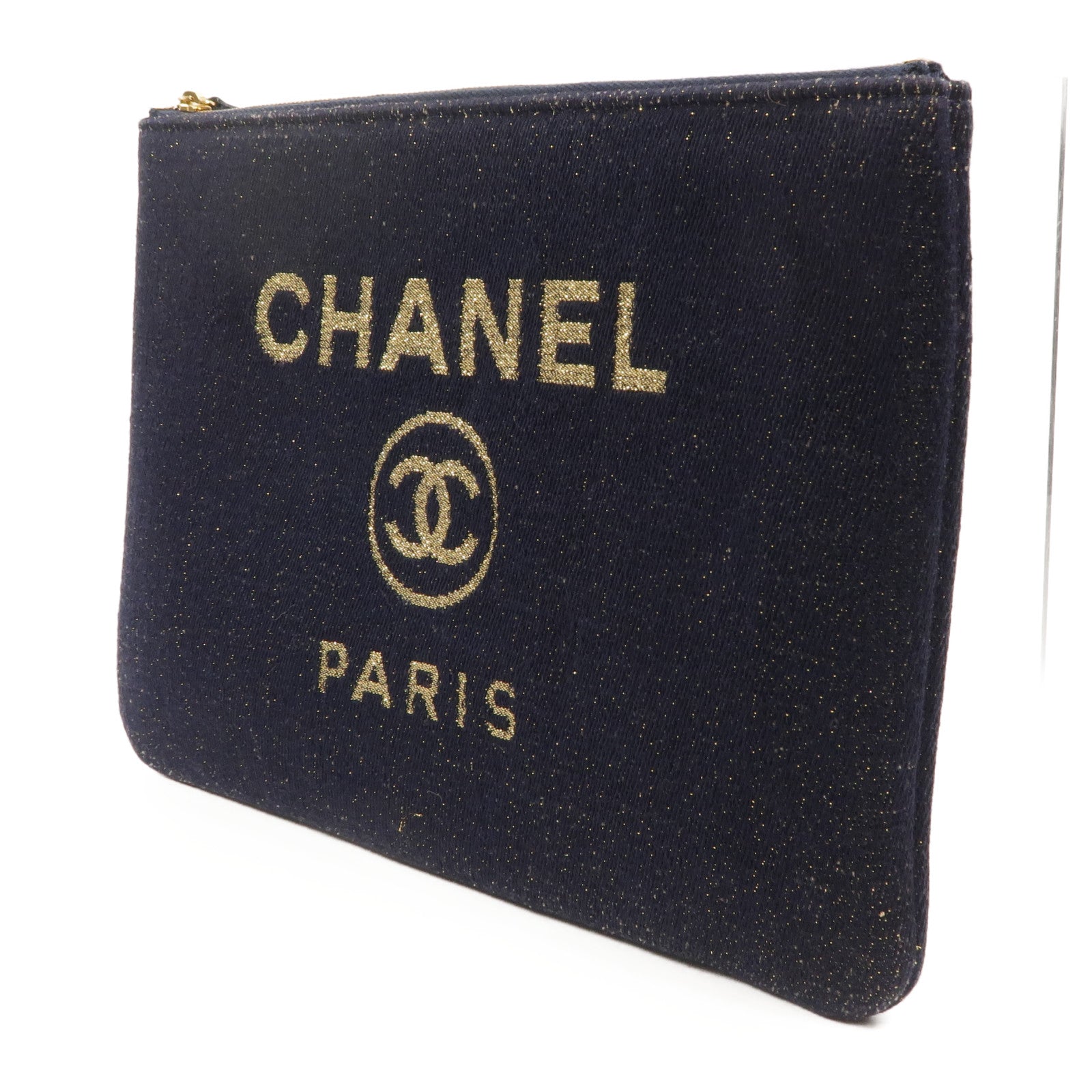 CHANEL 帆布Deauville Clutch Medium手拿包