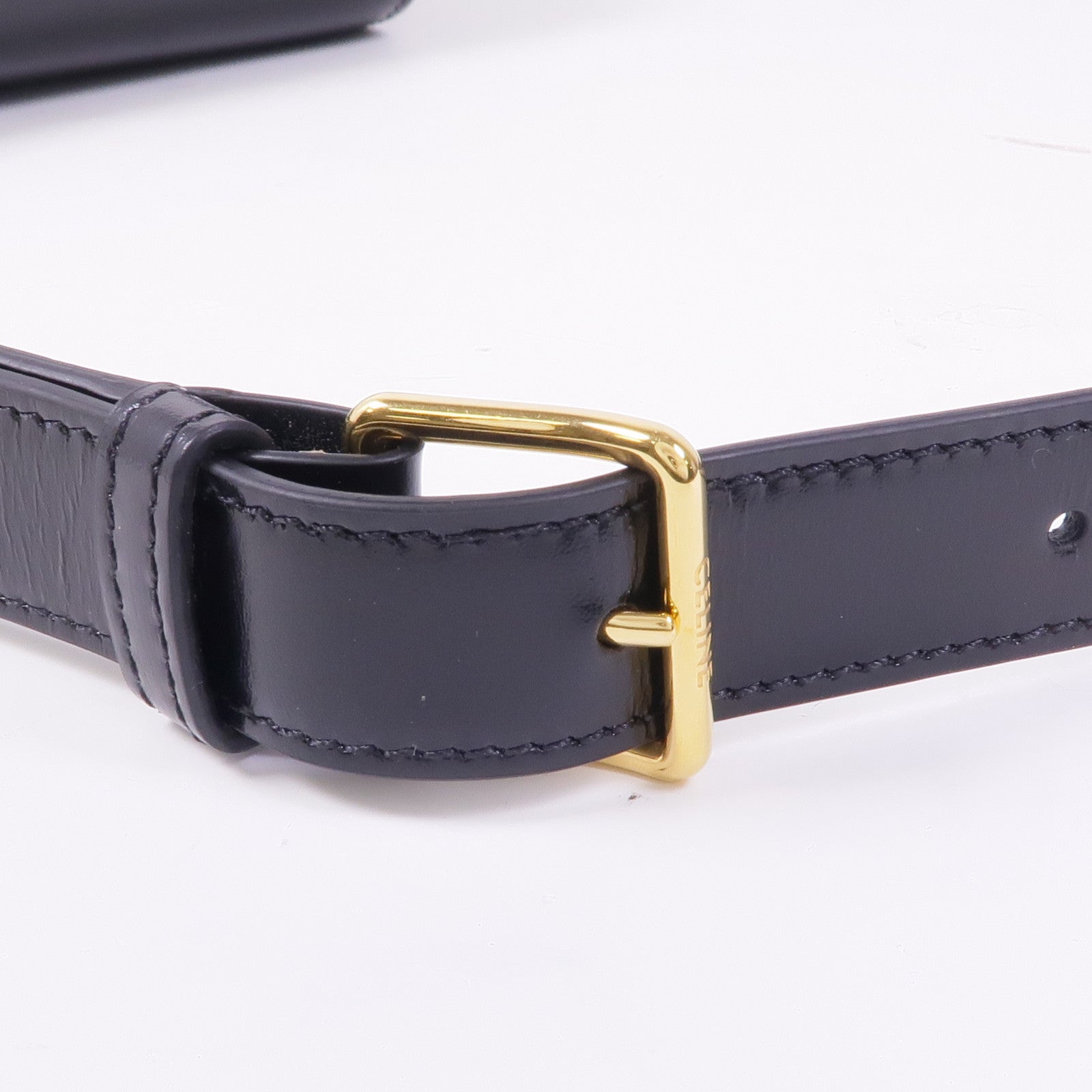 CELINE 牛皮皮革Classique Triomphe金扣肩背袋