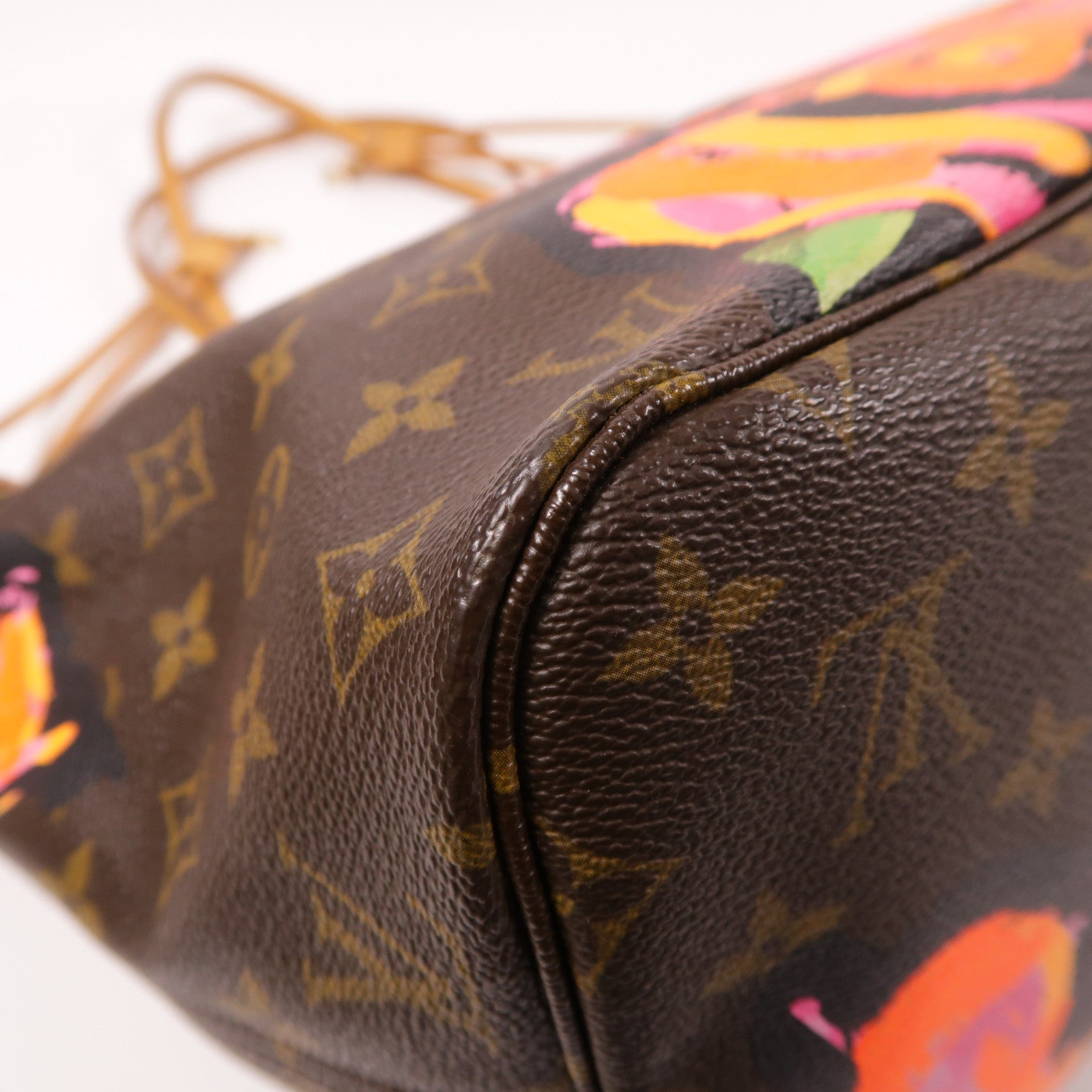 LOUIS VUITTON Monogram Rose Tote Neverfull MM金扣肩背袋