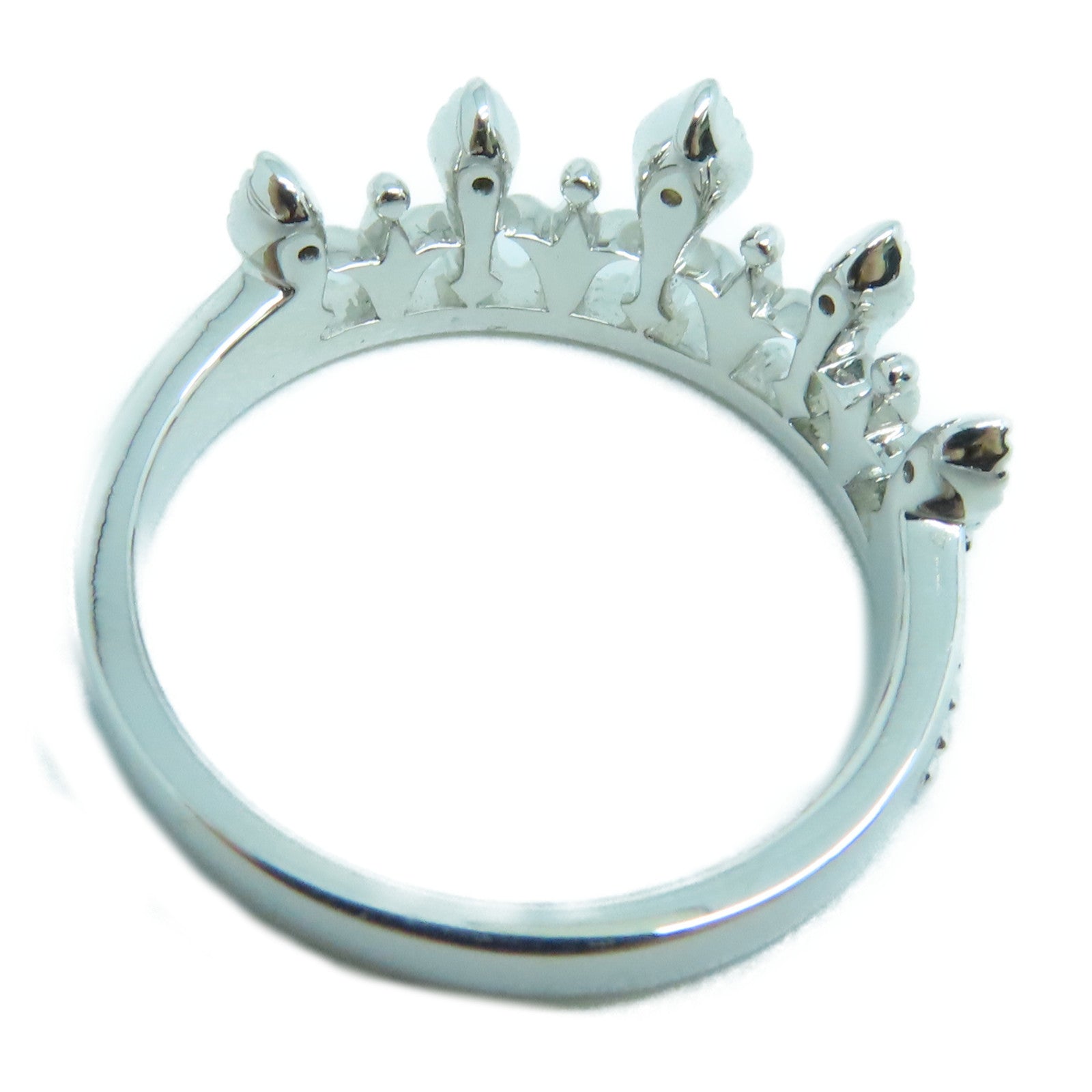 JEWELRY 18K White Gold Diamond Ring 0.03ct Diamond Ring US#5