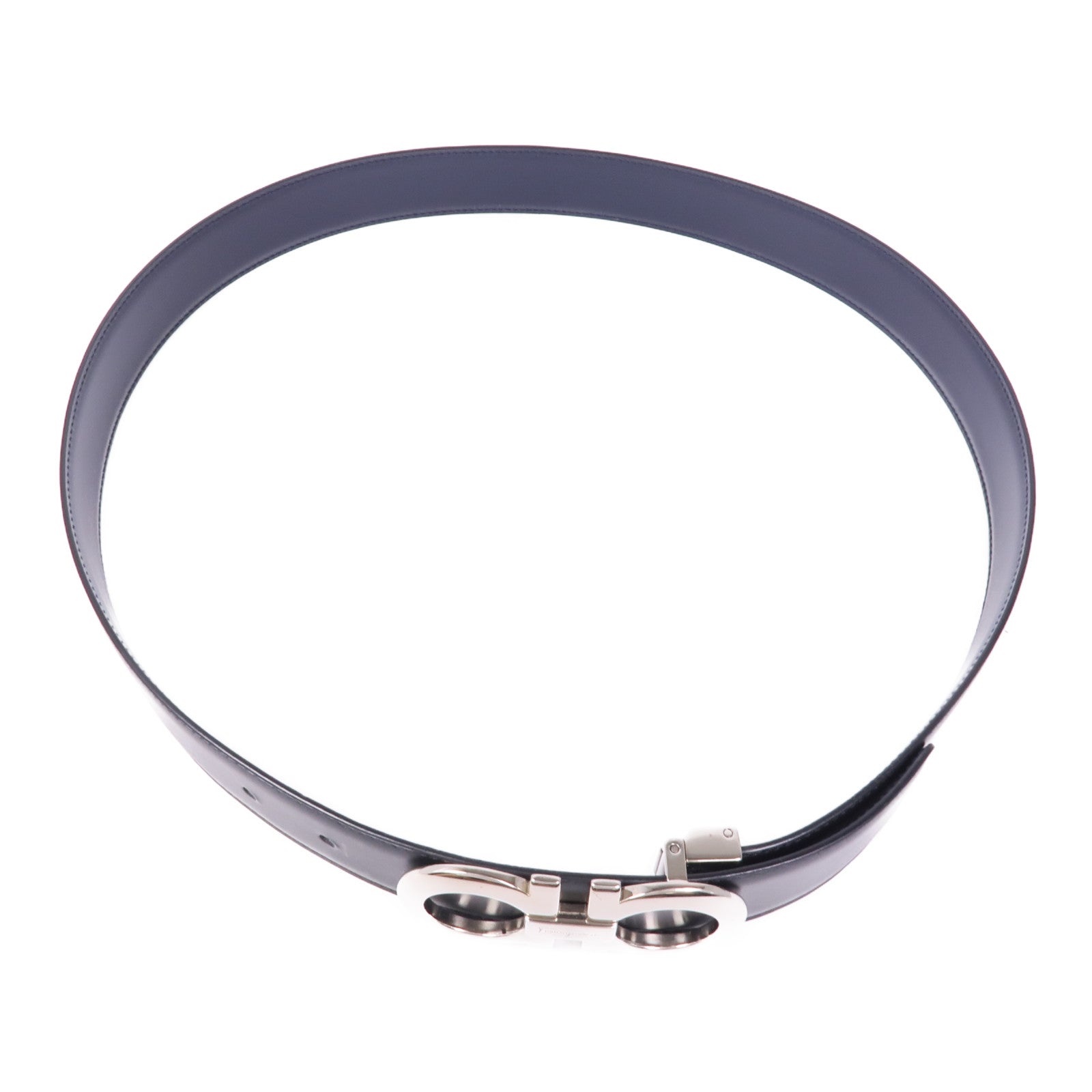 Salvatore Ferragamo 皮革Belt銀扣皮帶