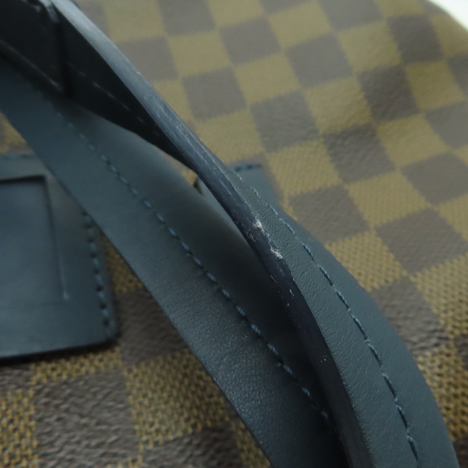 LOUIS VUITTON Damier Ebene Herald銀扣手挽肩背兩用袋啡色/藍色