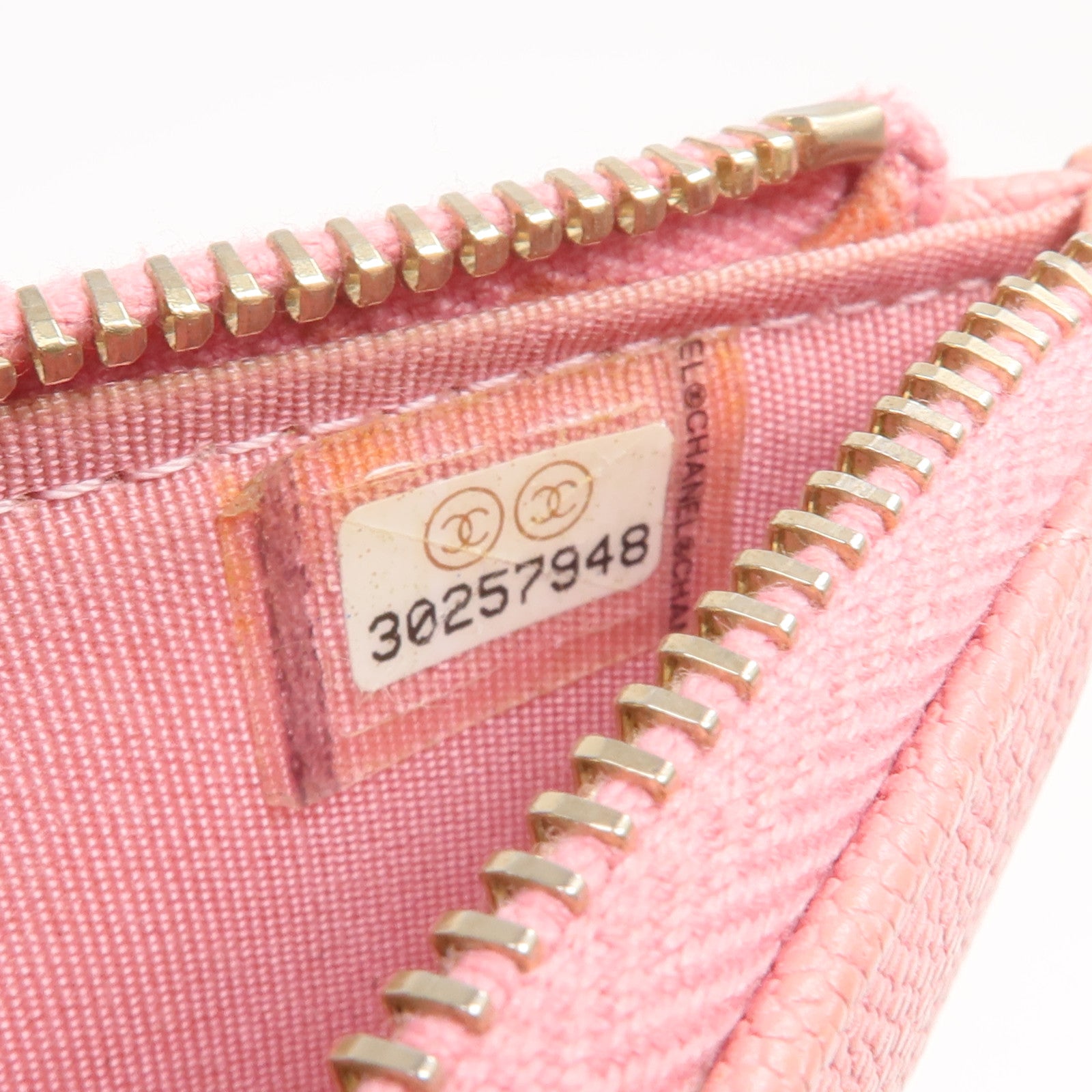 CHANEL 牛皮皮革Zipper Long Wallet金扣長錢包