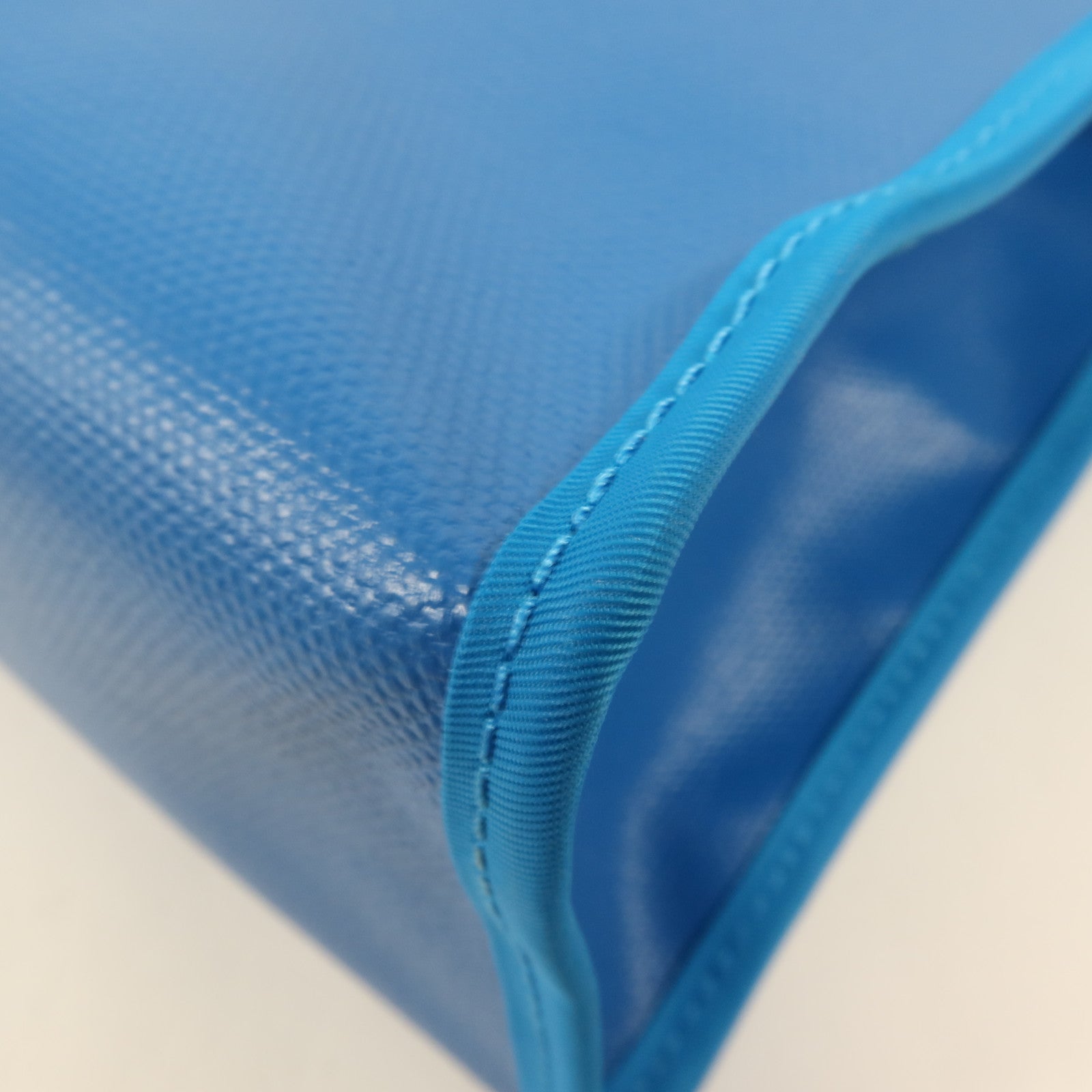 HERMES 塗層帆布Herbag PM銀扣手挽肩背兩用袋Bleu Izmir