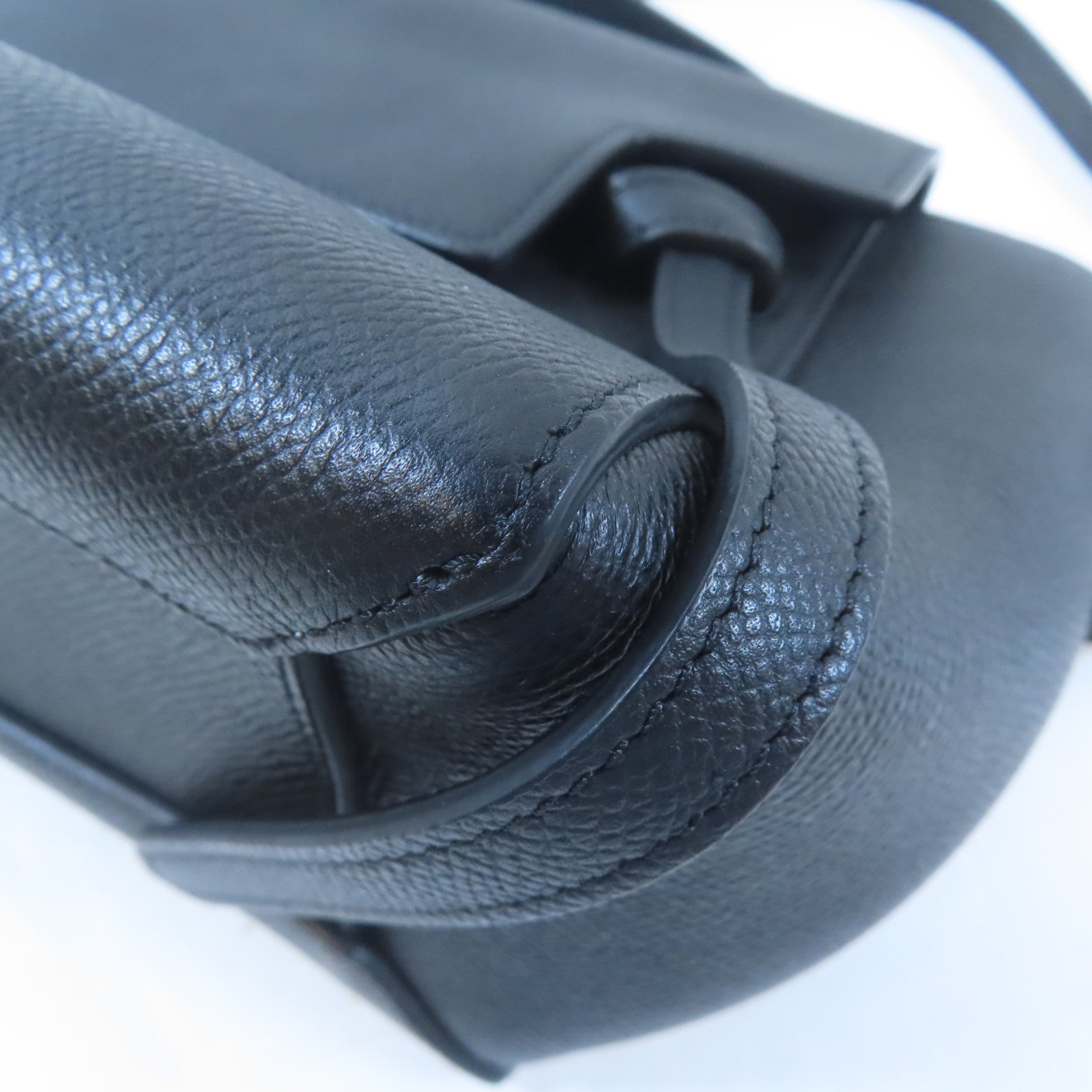 CELINE 牛皮皮革Nano Belt Bag金扣手挽肩背兩用袋黑色
