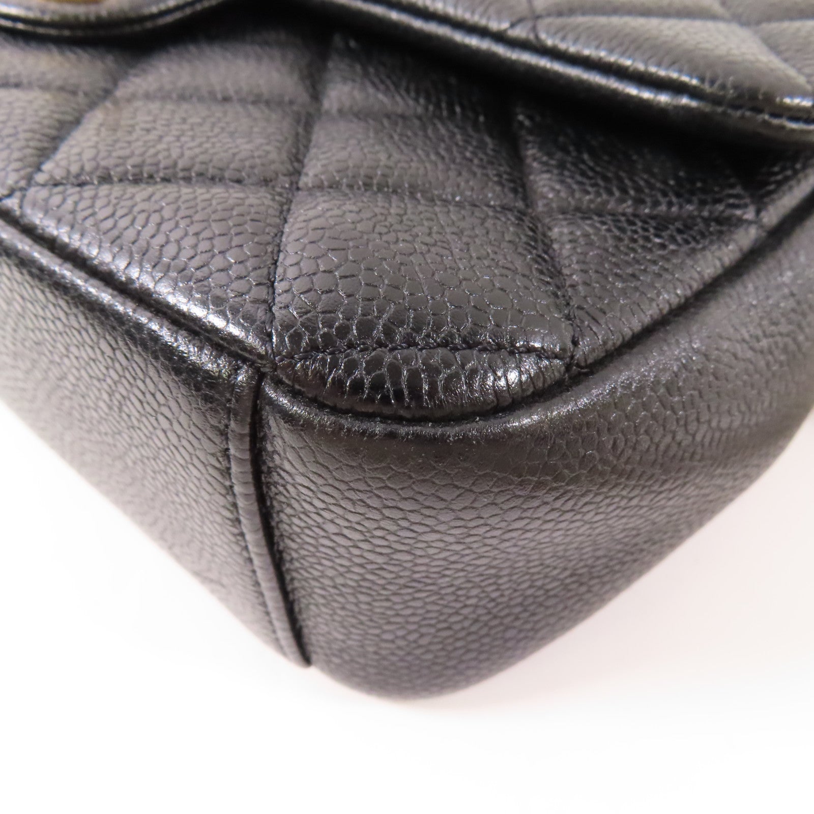 CHANEL 牛皮皮革Chain Shoulder金扣鏈帶肩背袋