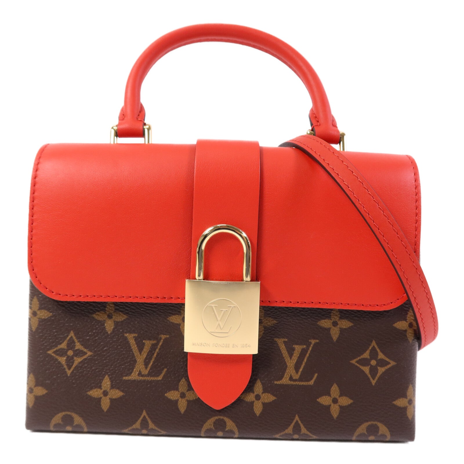LOUIS VUITTON Monogram Locky BB金扣手挽肩背兩用袋