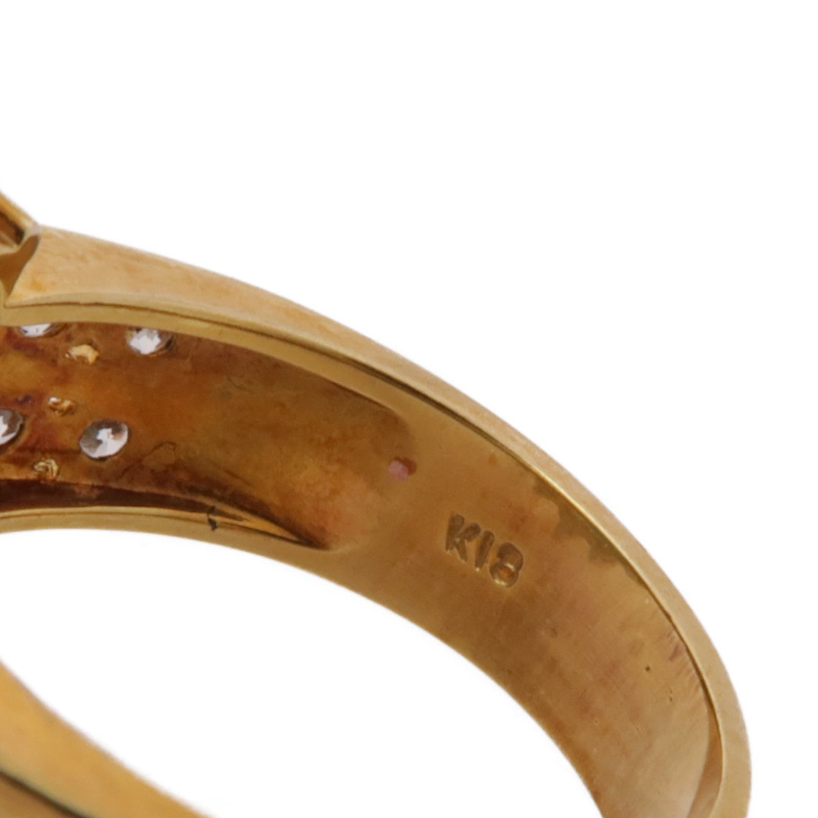 JEWELRY 【激減優惠】18K黃金Emerald Ring綠寶石/鑽石戒指US#6.25