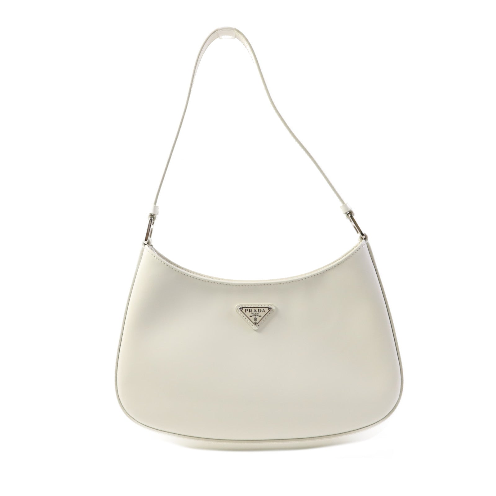 PRADA 皮革Cleo銀扣肩背袋