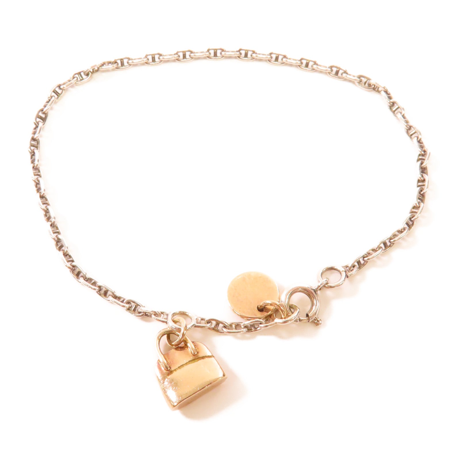 HERMES 925純銀/18K黃金Bracelet手鏈銀色/金色