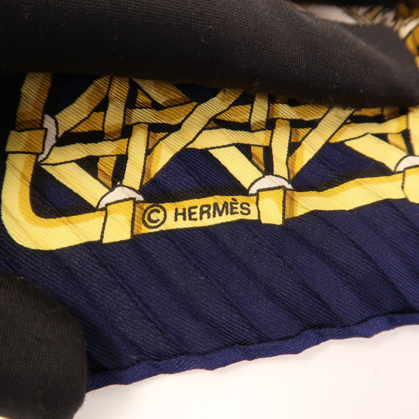 HERMES 絲質Pleated Scarf絲巾