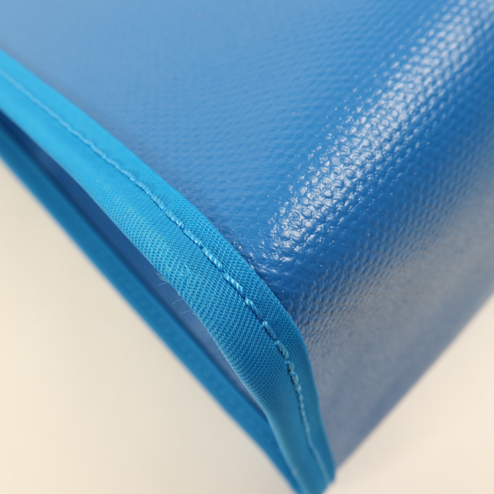 HERMES 塗層帆布Herbag PM銀扣手挽肩背兩用袋Bleu Izmir