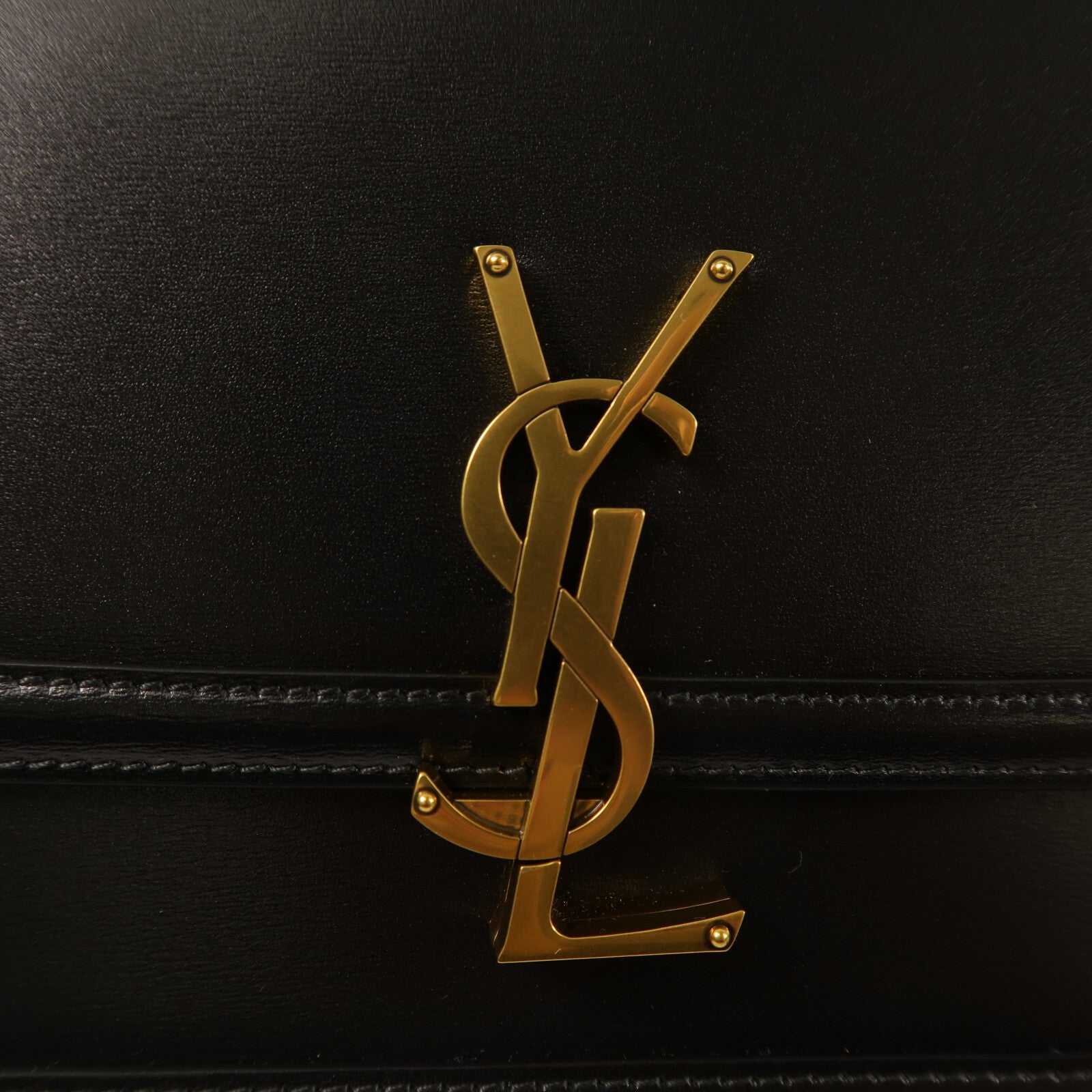 SAINT LAURENT 牛皮皮革Solferino Box金扣肩背袋