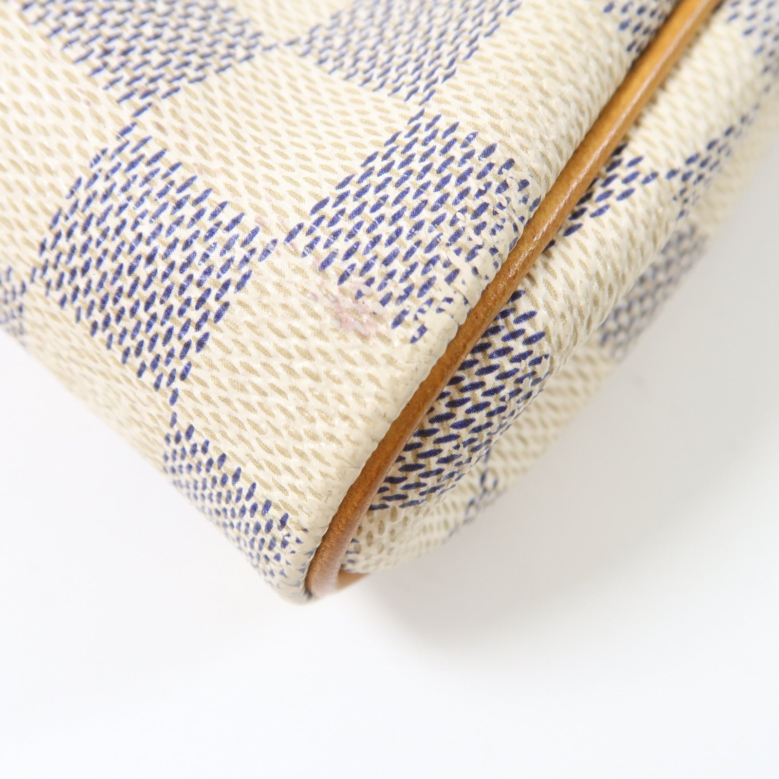 LOUIS VUITTON Damier Azur Eva金扣手挽肩背兩用袋白色