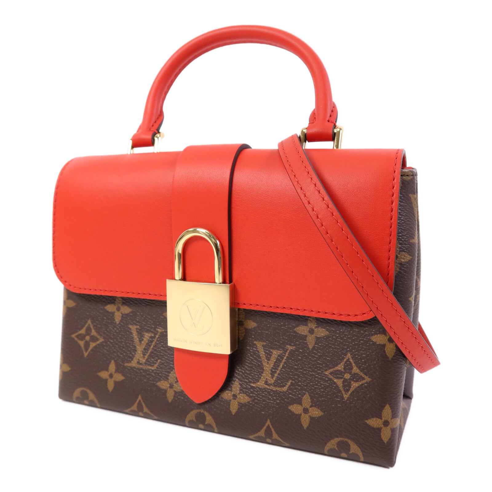 LOUIS VUITTON Monogram Locky BB金扣手挽肩背兩用袋