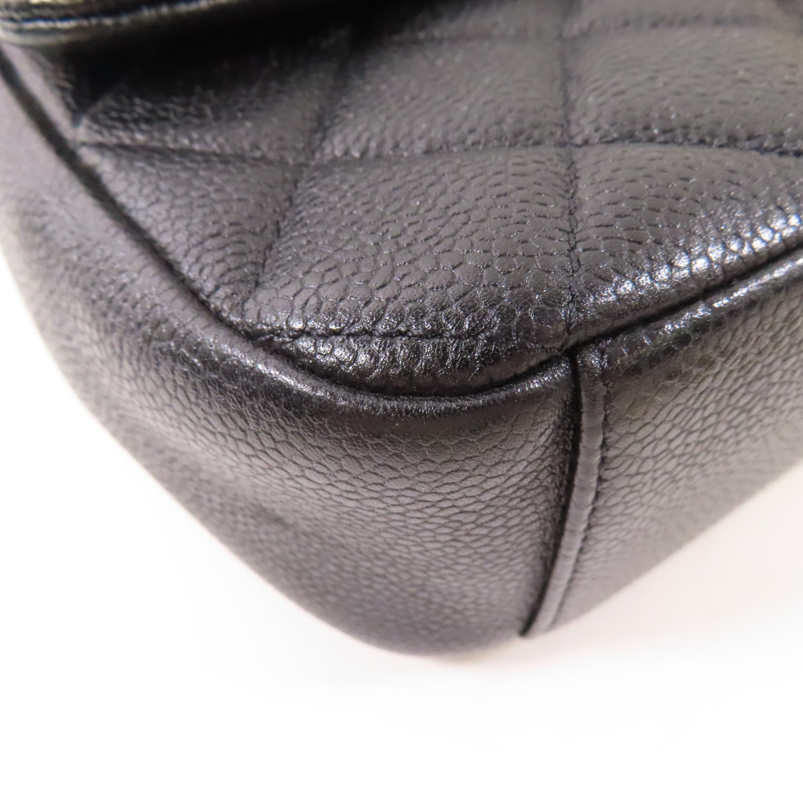 CHANEL 牛皮皮革Chain Shoulder金扣鏈帶肩背袋