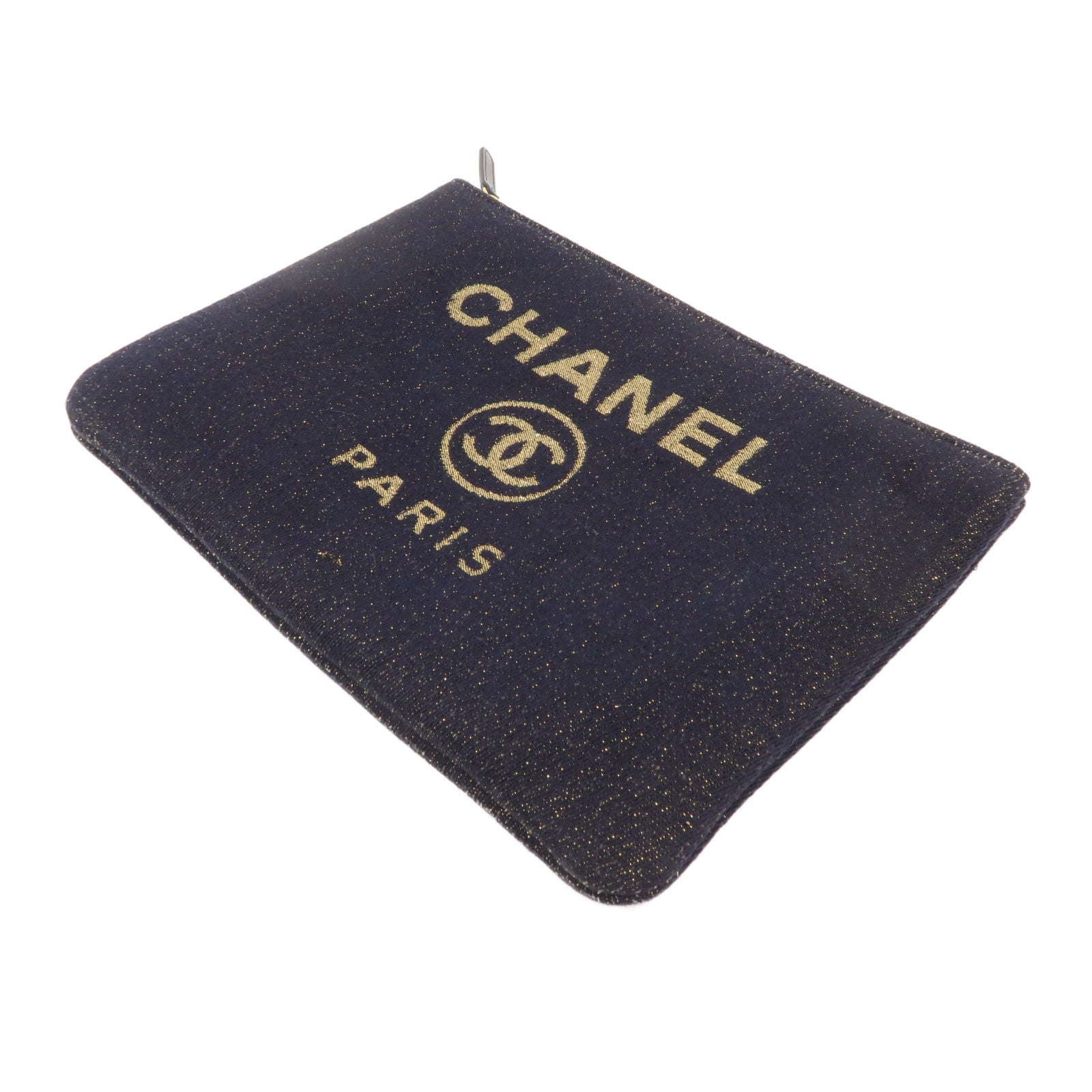 CHANEL 帆布Deauville Clutch Medium手拿包