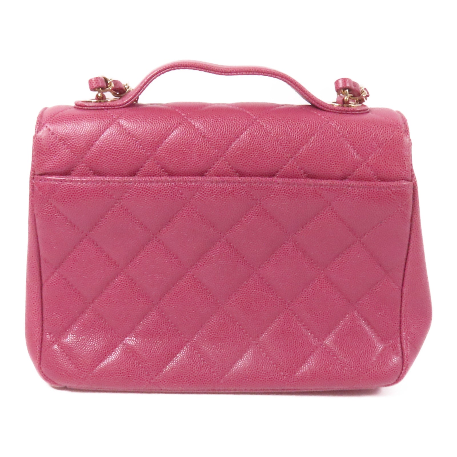 CHANEL 牛皮皮革Business Affinity金扣鏈帶手挽肩背兩用袋