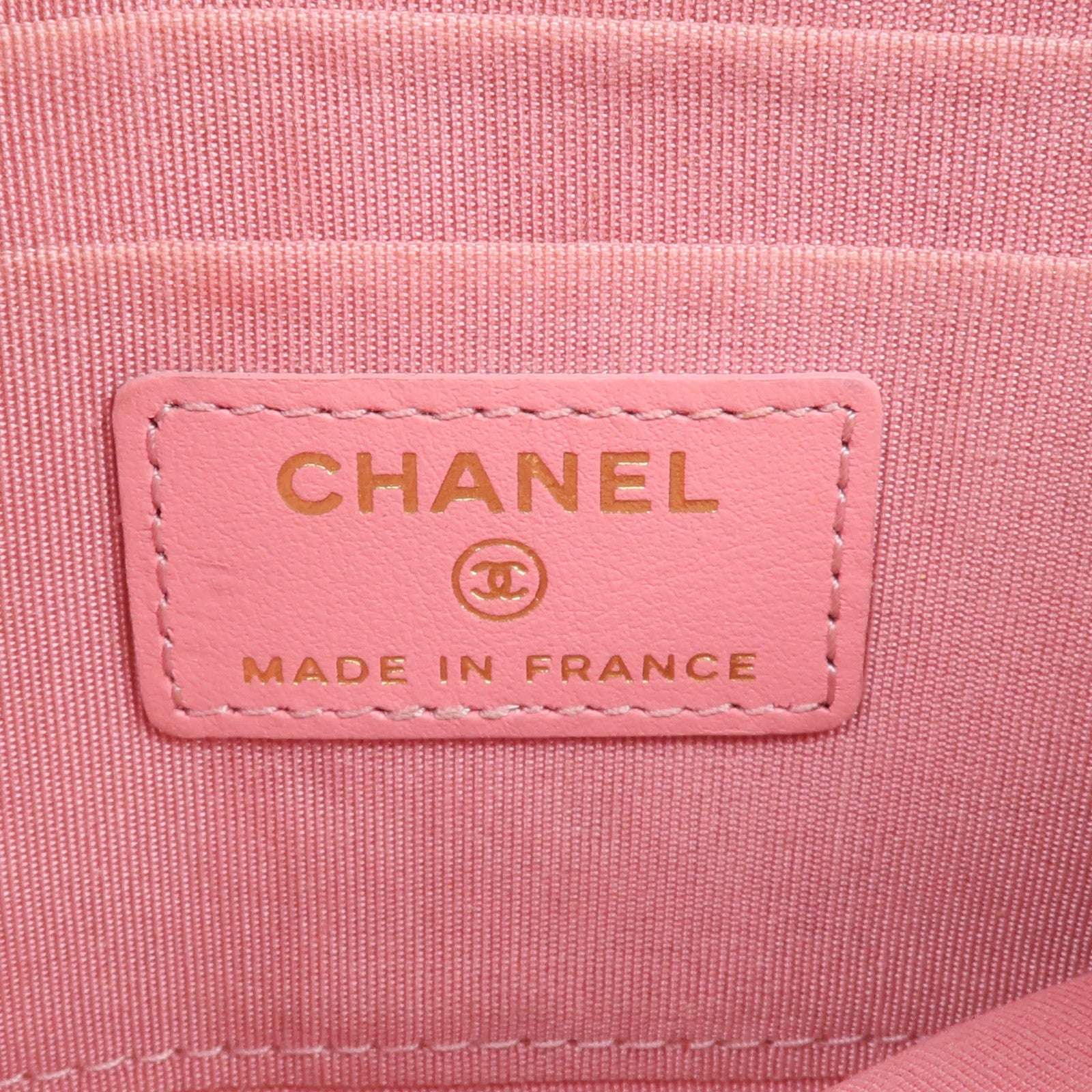 CHANEL 牛皮皮革Zipper Long Wallet金扣長錢包