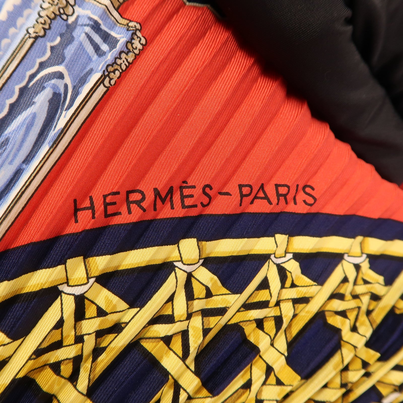 HERMES 絲質Pleated Scarf絲巾
