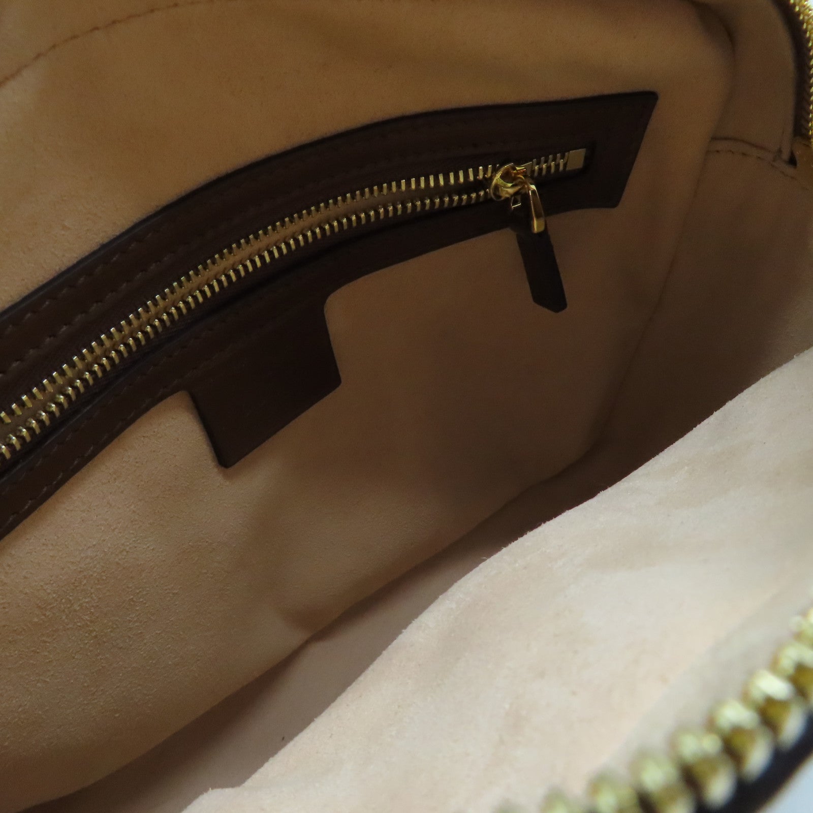 GUCCI 塗層帆布/牛皮皮革Horsebit 1955金扣肩背袋啡色