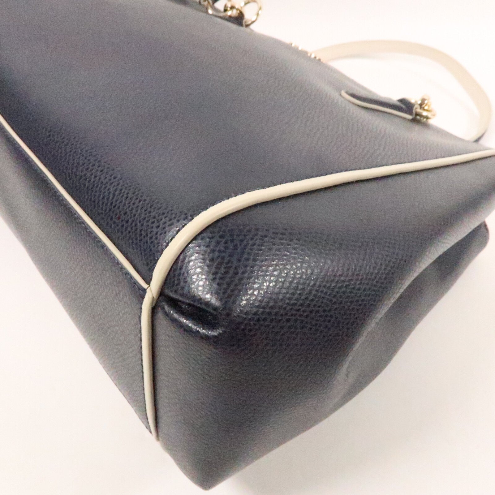 COACH 牛皮皮革2 Way Shoulder Bag金扣手挽肩背兩用袋