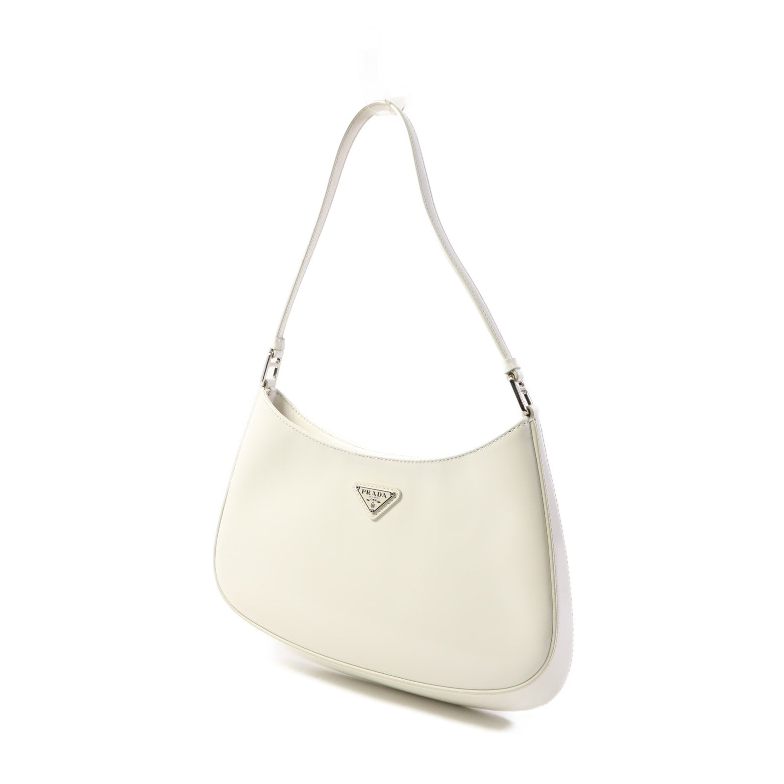 PRADA 皮革Cleo銀扣肩背袋