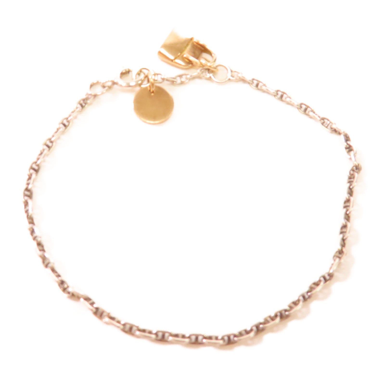 HERMES 925純銀/18K黃金Bracelet手鏈銀色/金色