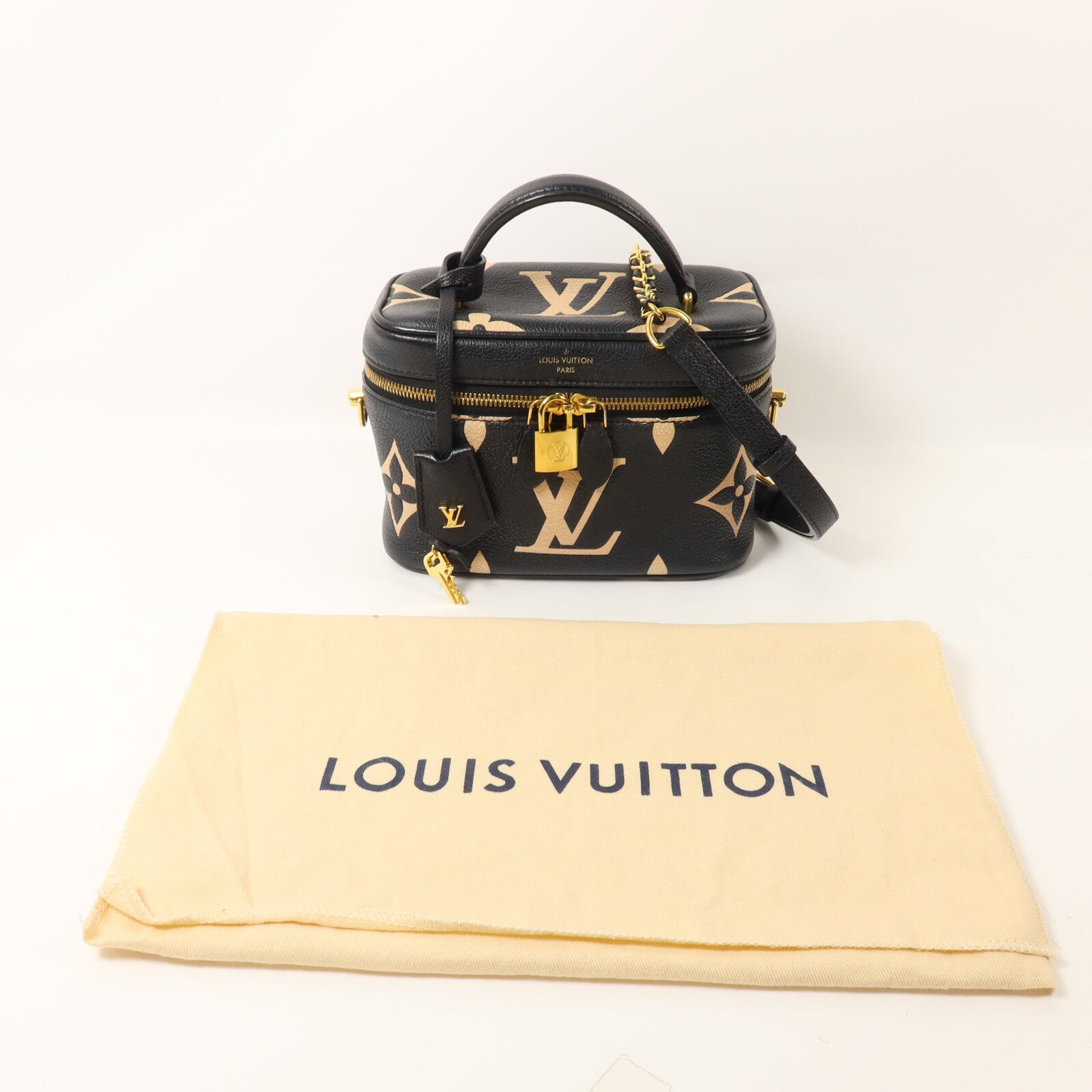 LOUIS VUITTON Monogram Empreinte Vanity PM鏈帶手挽肩背兩用袋