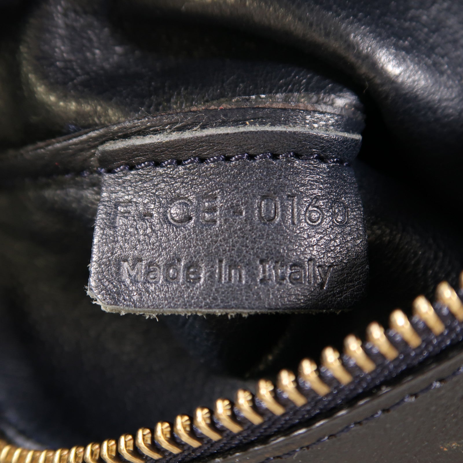 CELINE 牛皮皮革Luggage金扣手挽袋深藍色