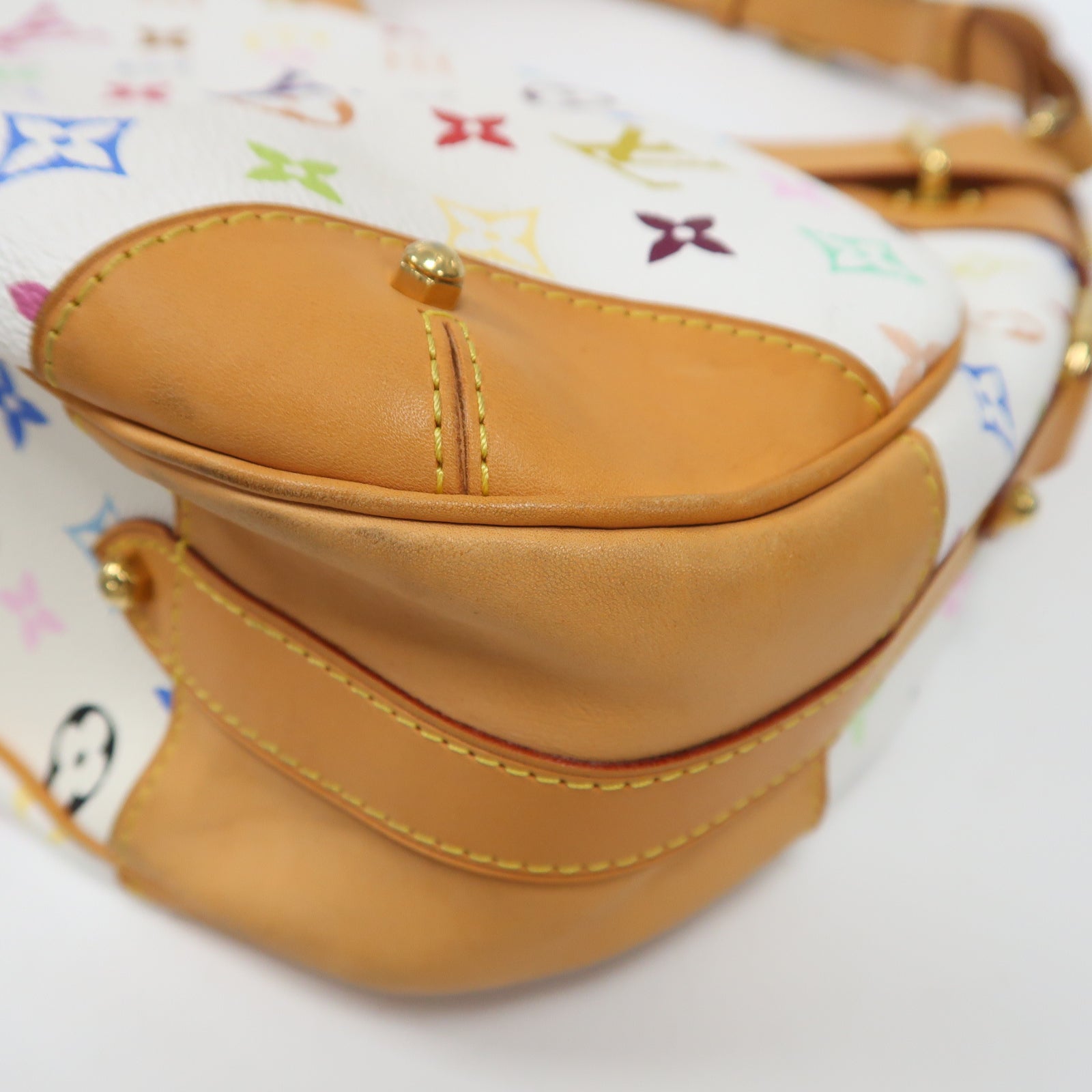 LOUIS VUITTON Monogram Multicolor Greta金扣肩背袋彩色/白色