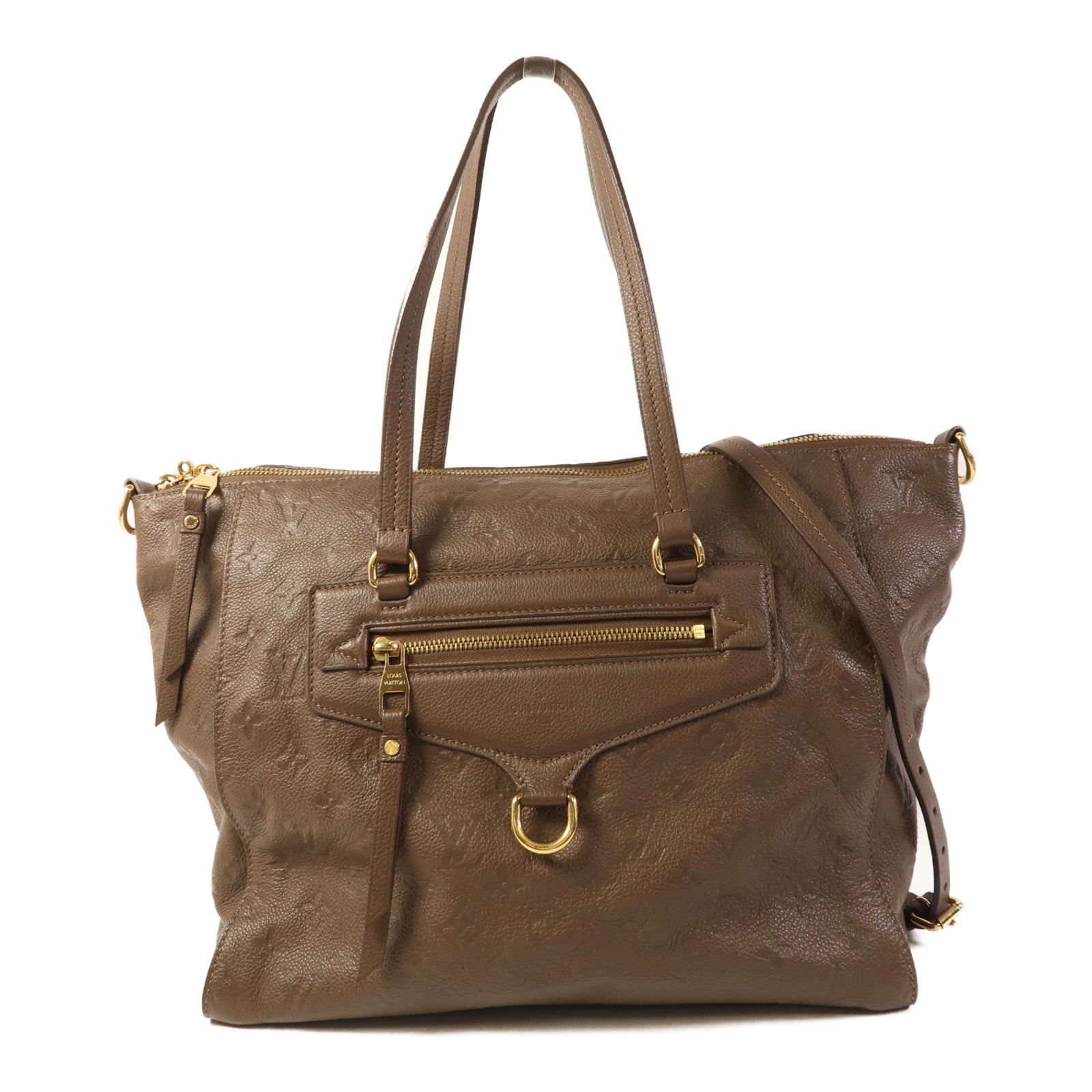 LOUIS VUITTON Monogram Empreinte Luminous PM金扣手挽肩背兩用袋