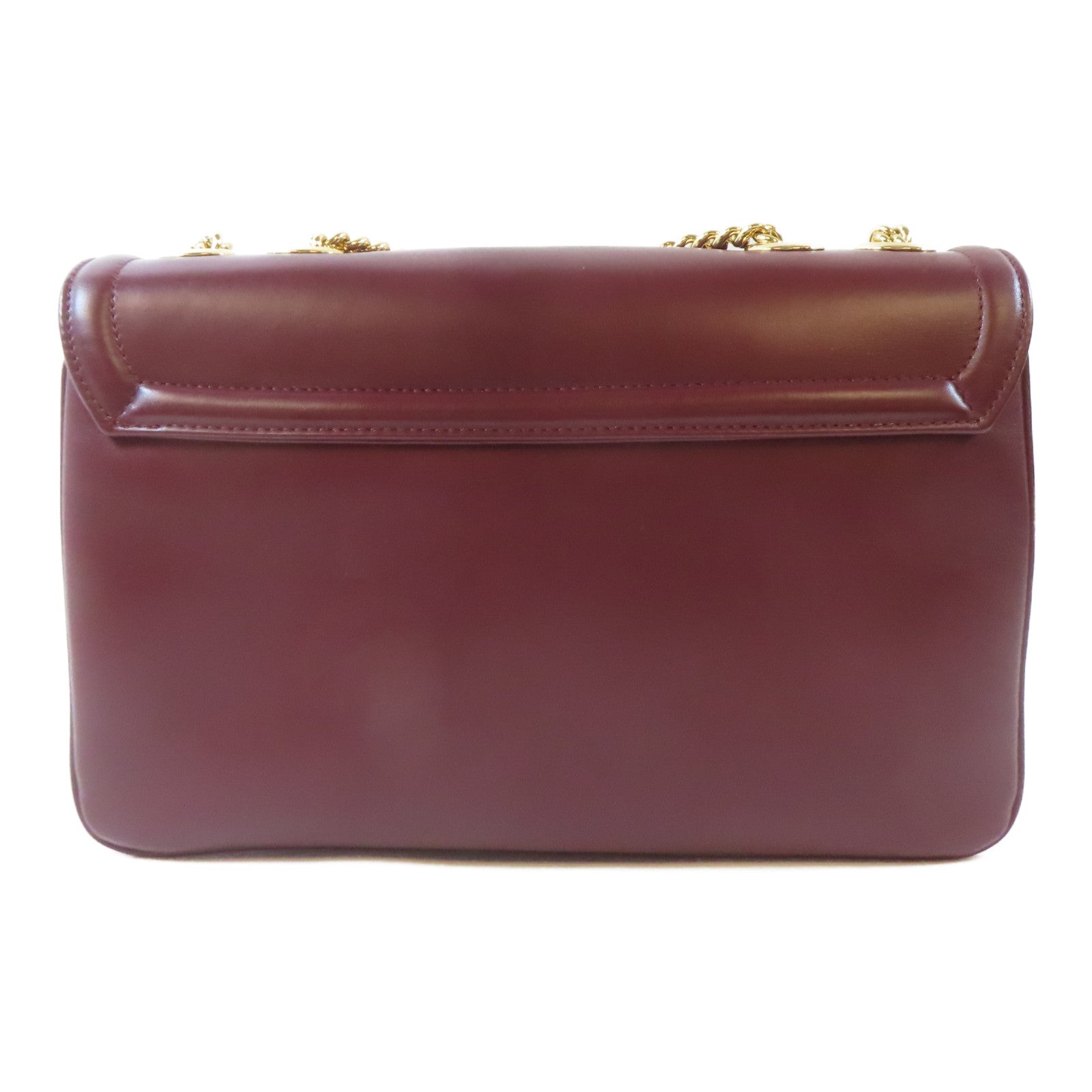 GUCCI 【激減優惠】牛皮皮革Rajah Medium Shoulder Bag金扣鏈帶肩背袋深紅色