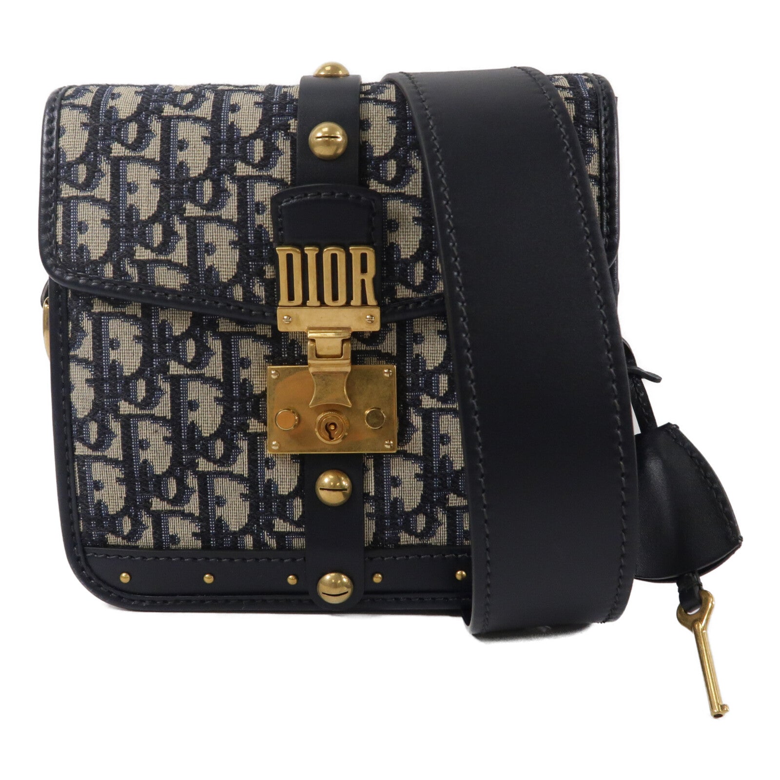 Dior 帆布Oblique Square Dior Addict Flap Bag肩背袋