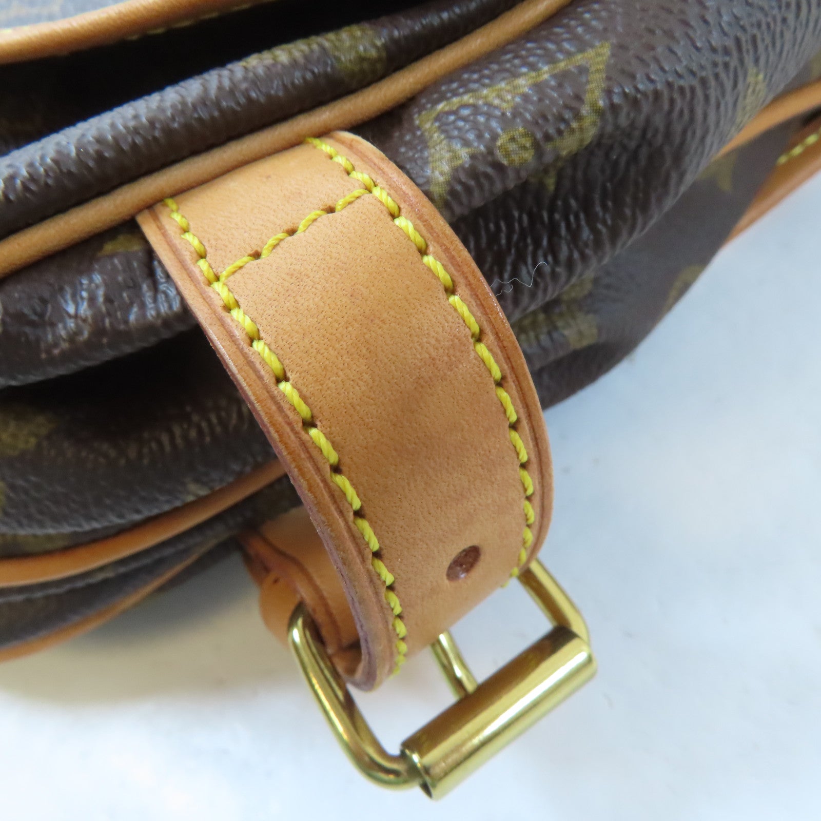 LOUIS VUITTON Monogram Saumur 30金扣肩背袋啡色