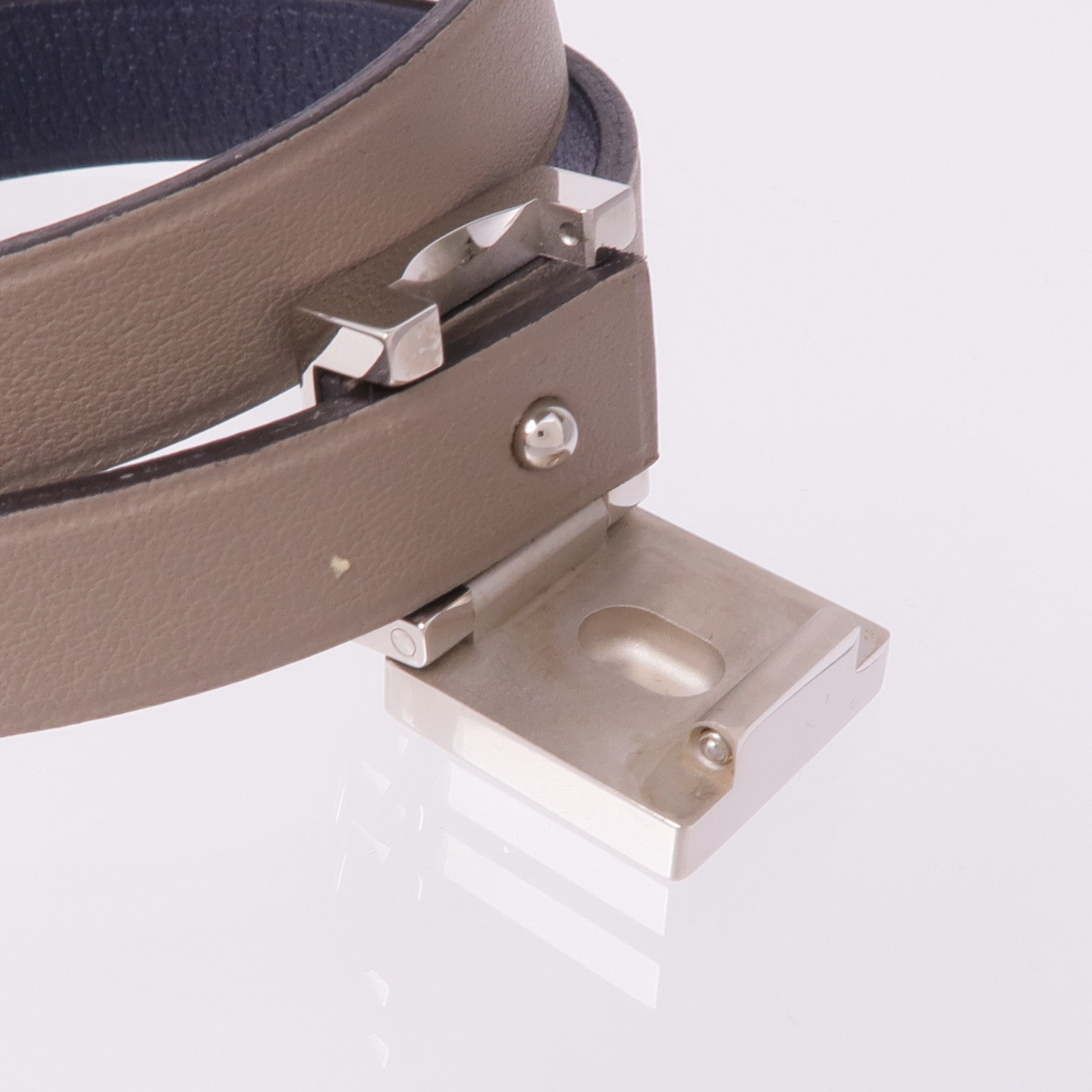 HERMES Swift皮革A to Z Bracelet銀扣手帶