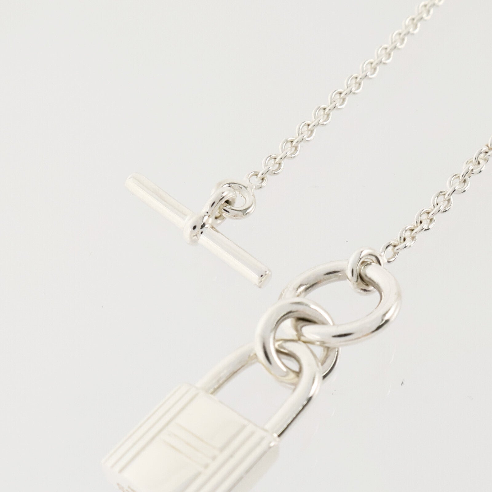 HERMES 925純銀Kelly Cadenas Pendant Necklace項鏈
