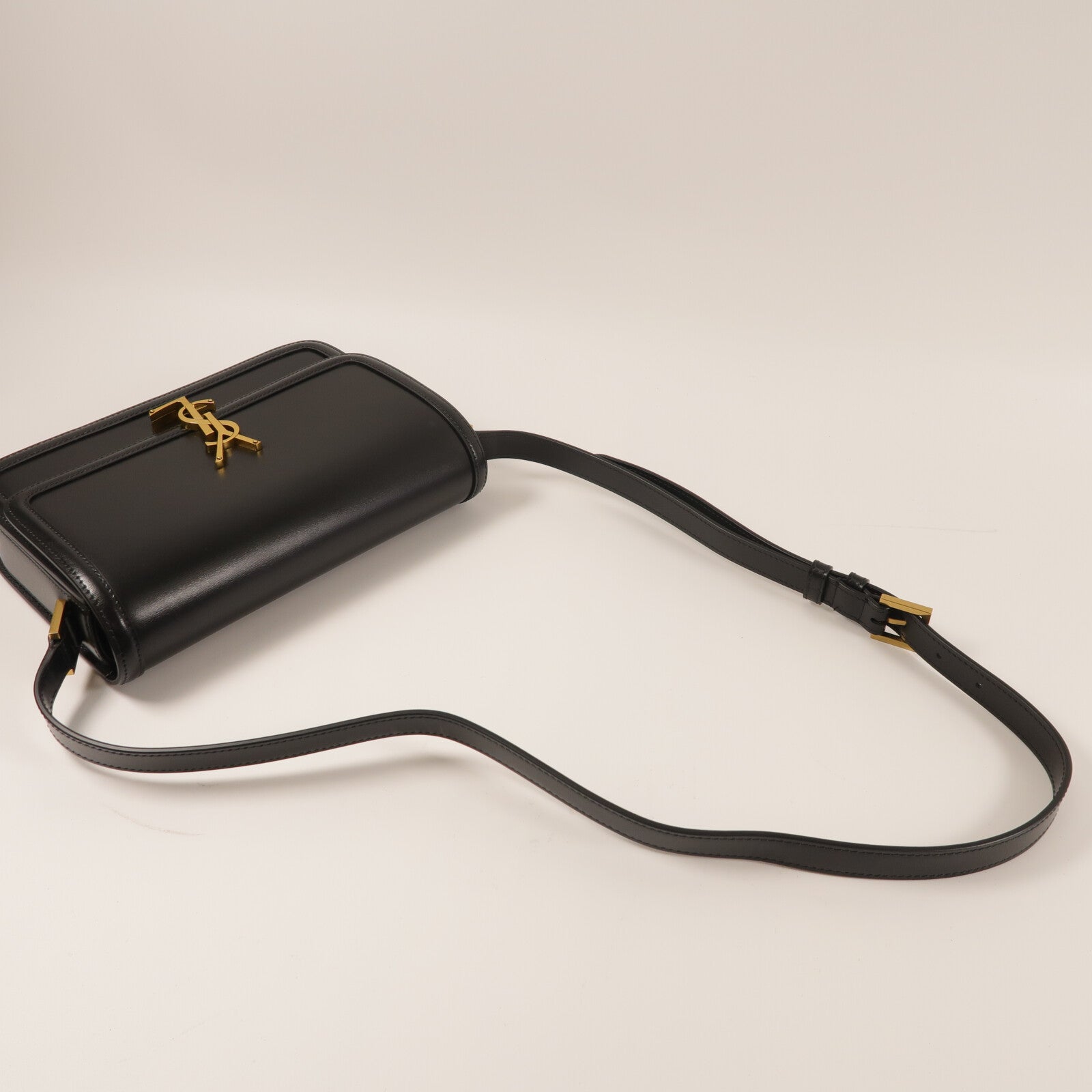 SAINT LAURENT 牛皮皮革Solferino Box金扣肩背袋