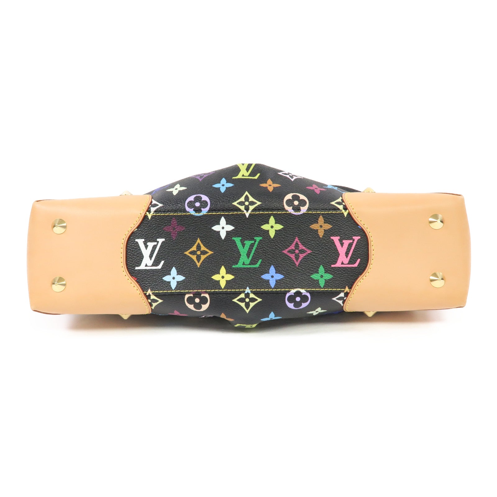LOUIS VUITTON Monogram Multicolore Judy MM金扣手挽肩背兩用袋黑色