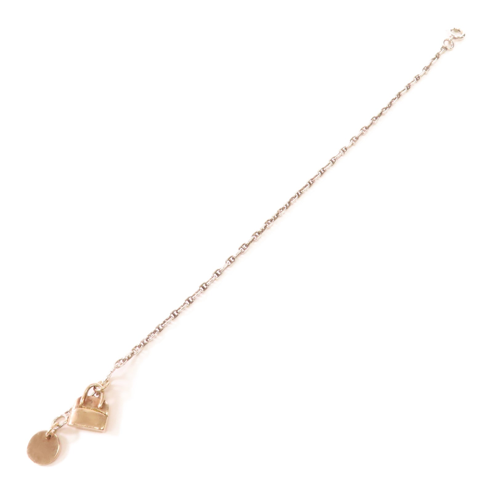 HERMES 925純銀/18K黃金Bracelet手鏈銀色/金色