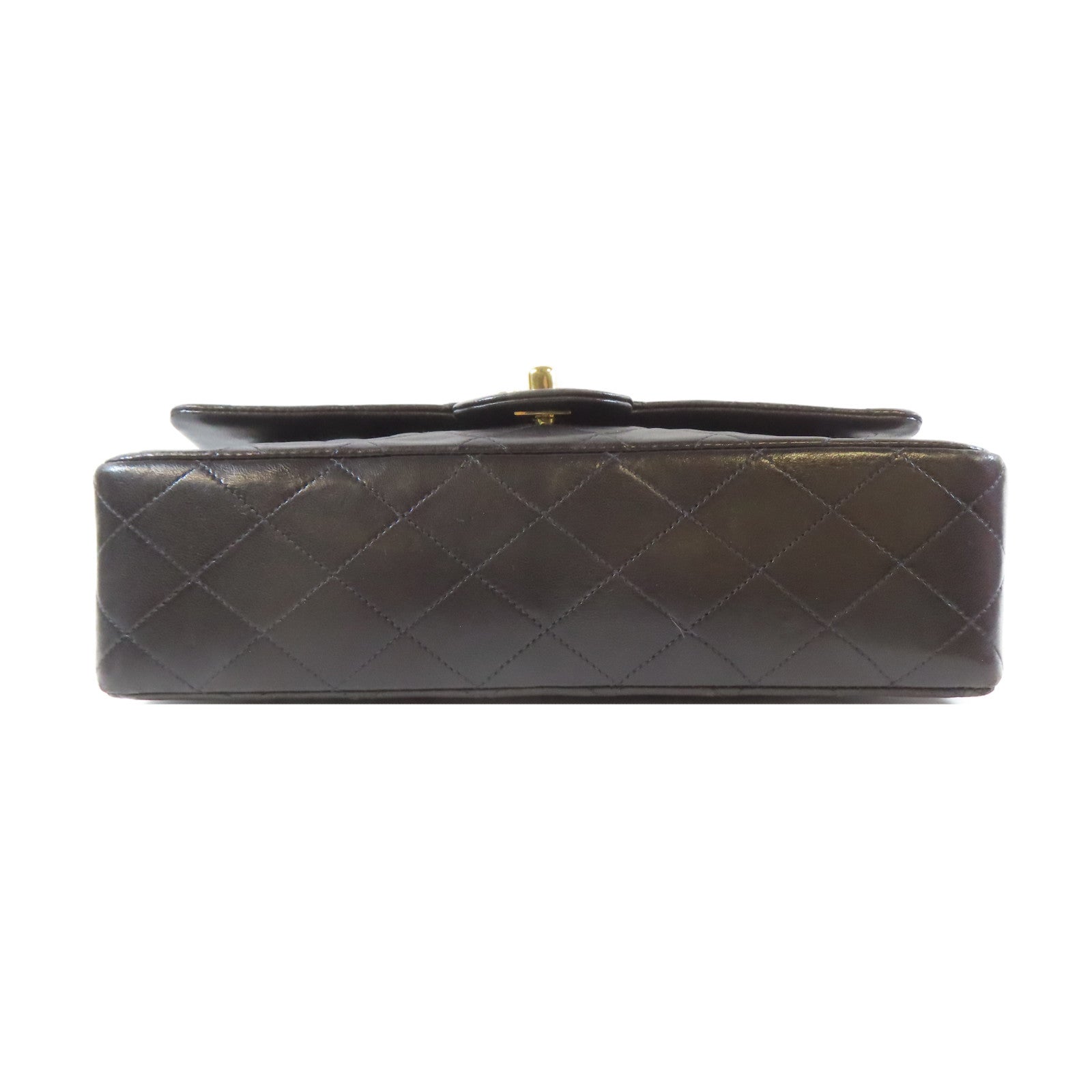 CHANEL 菱格羊皮皮革Vintage Classic 25金扣鏈帶肩背袋黑色