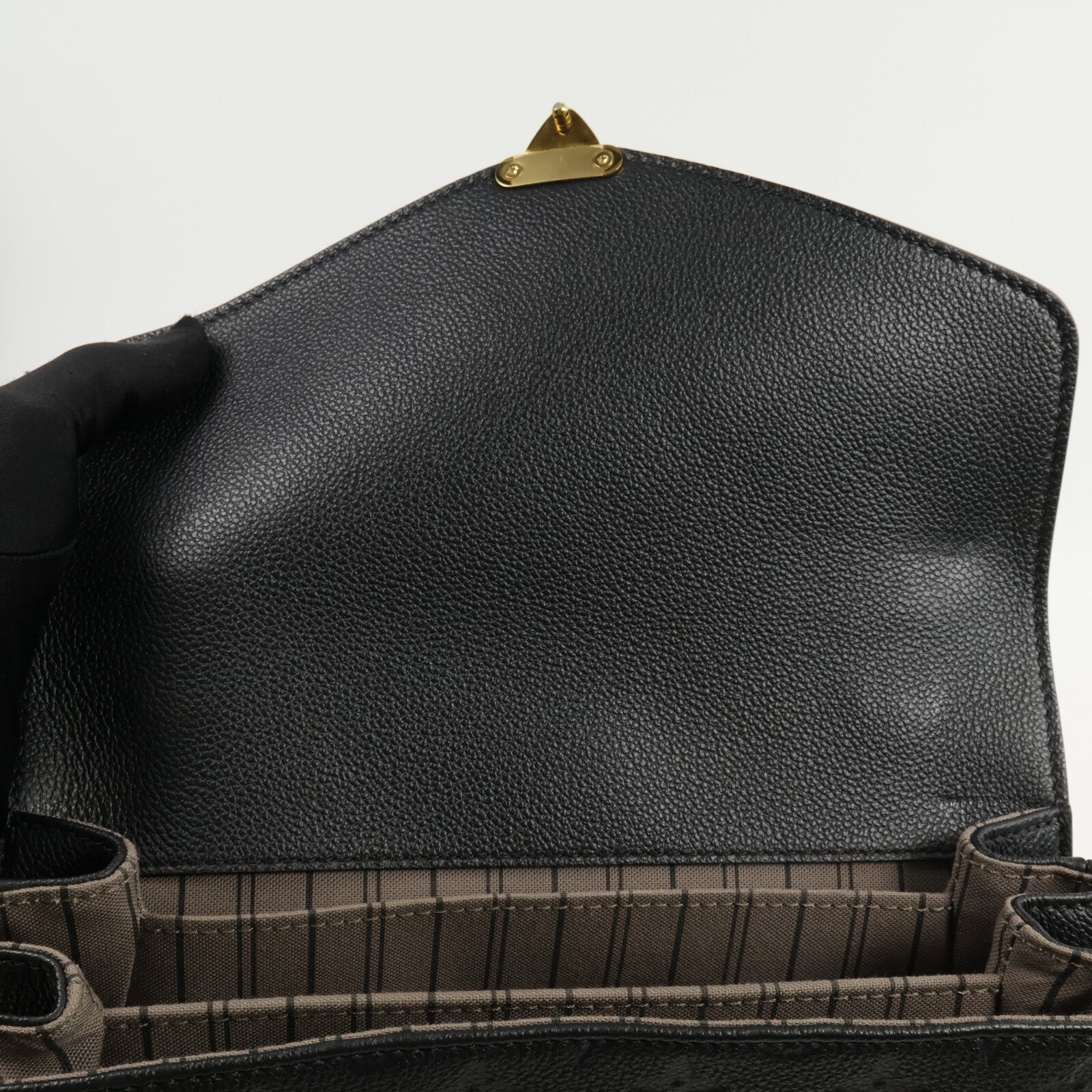 LOUIS VUITTON Monogram Empreinte Pochette Metis金扣手挽肩背兩用袋