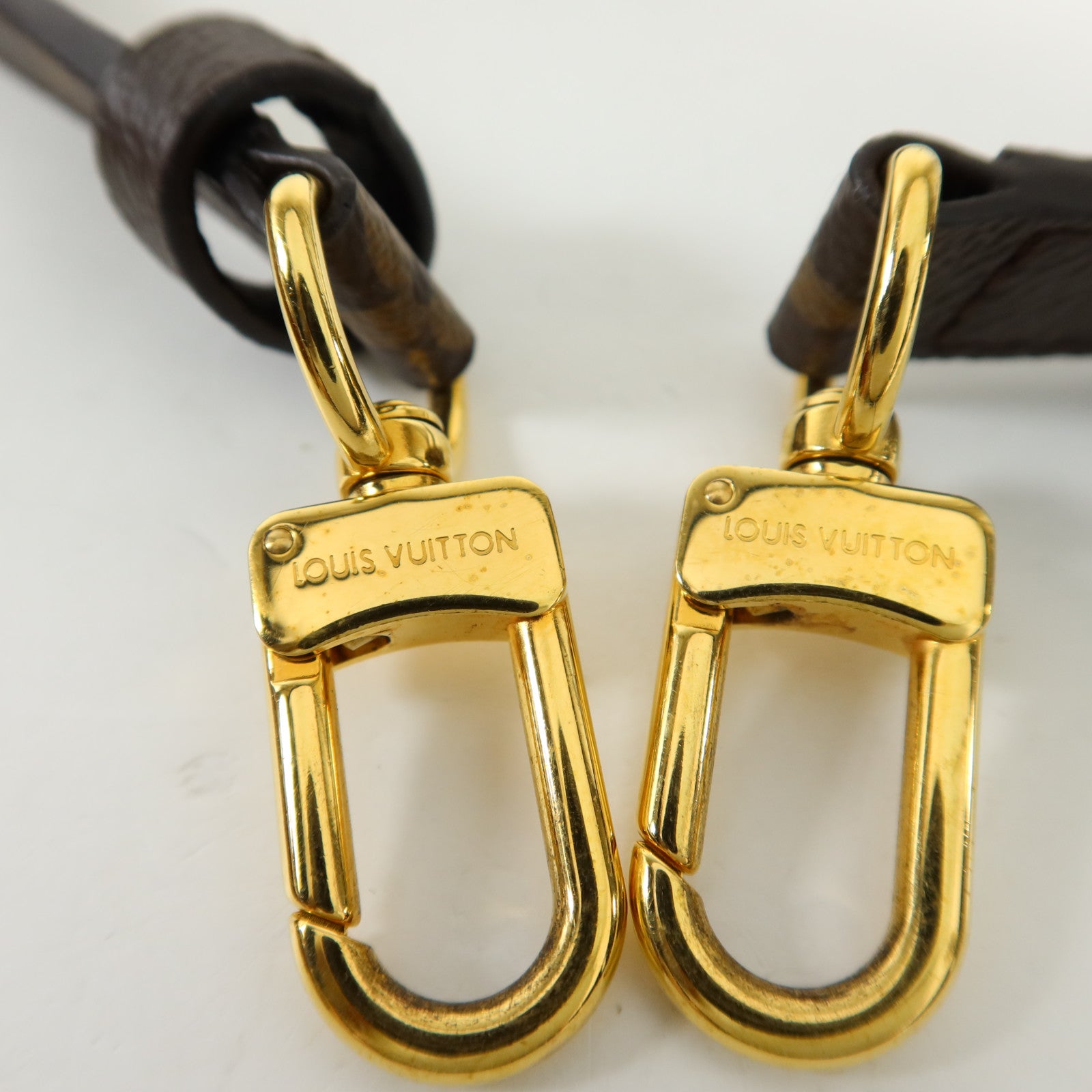 LOUIS VUITTON Monogram Pallas金扣手挽肩背兩用袋棕色/紅色