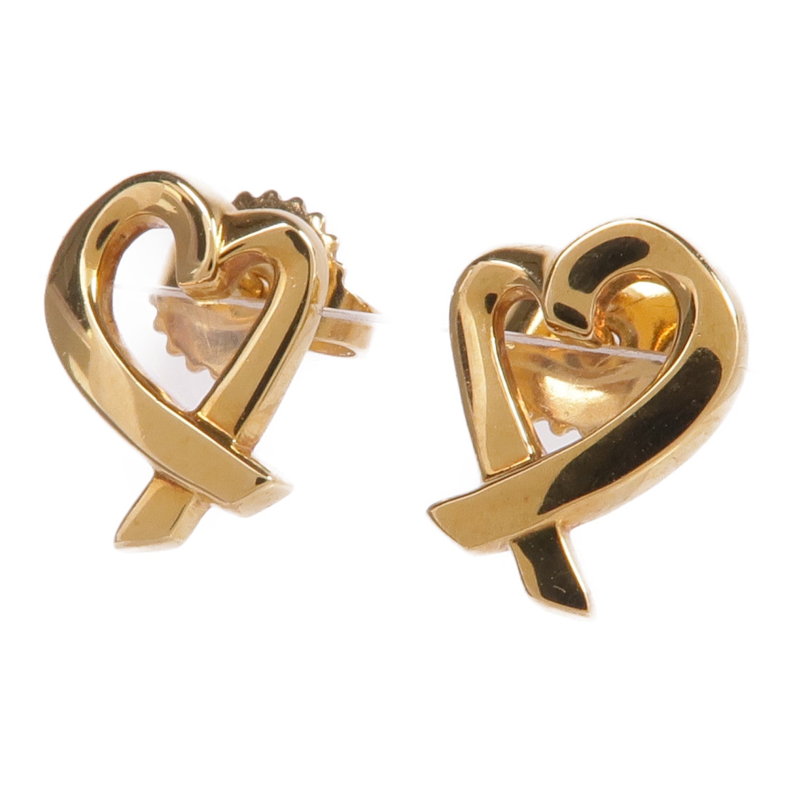 TIFFANY＆CO 18K黃金Loving Heart Earrings耳環