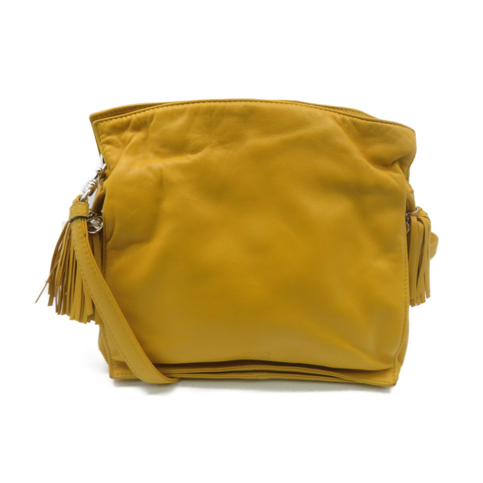 LOEWE 【激減優惠】羊皮皮革Flamenco 22 Shoulder Bag肩背袋黃色