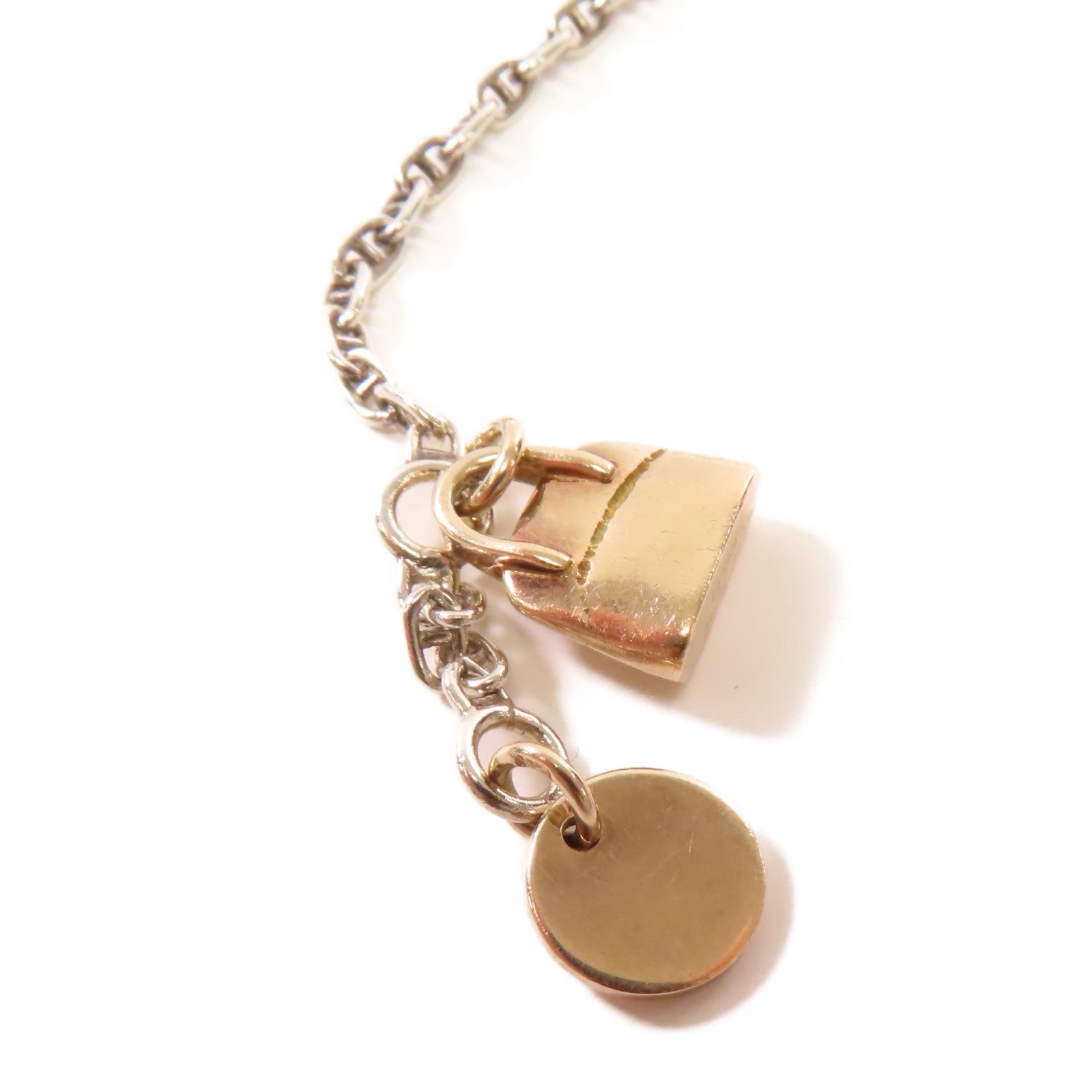 HERMES 925純銀/18K黃金Bracelet手鏈銀色/金色