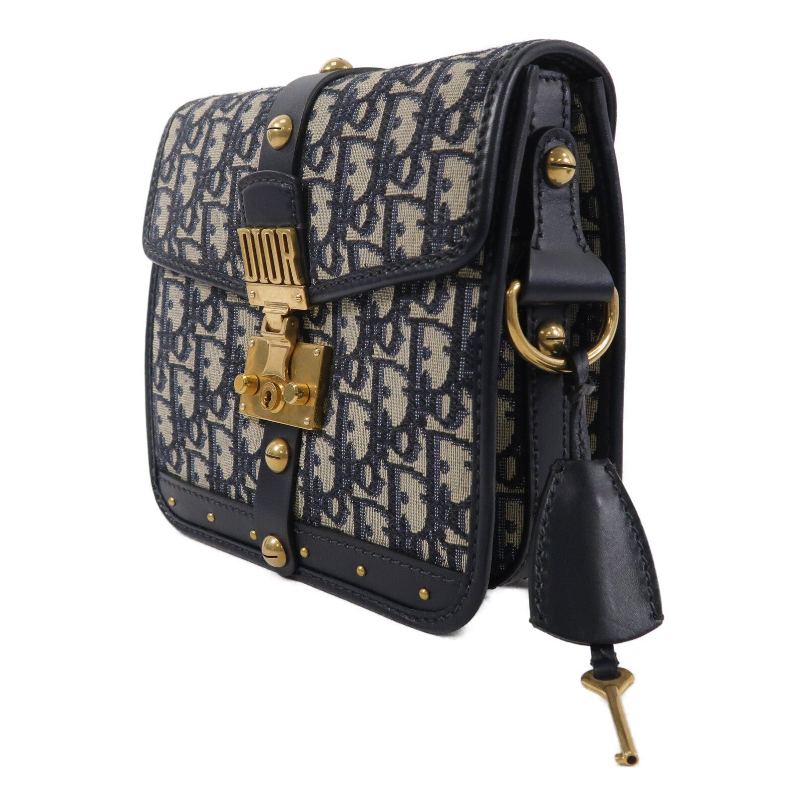 Dior 帆布Oblique Square Dior Addict Flap Bag肩背袋
