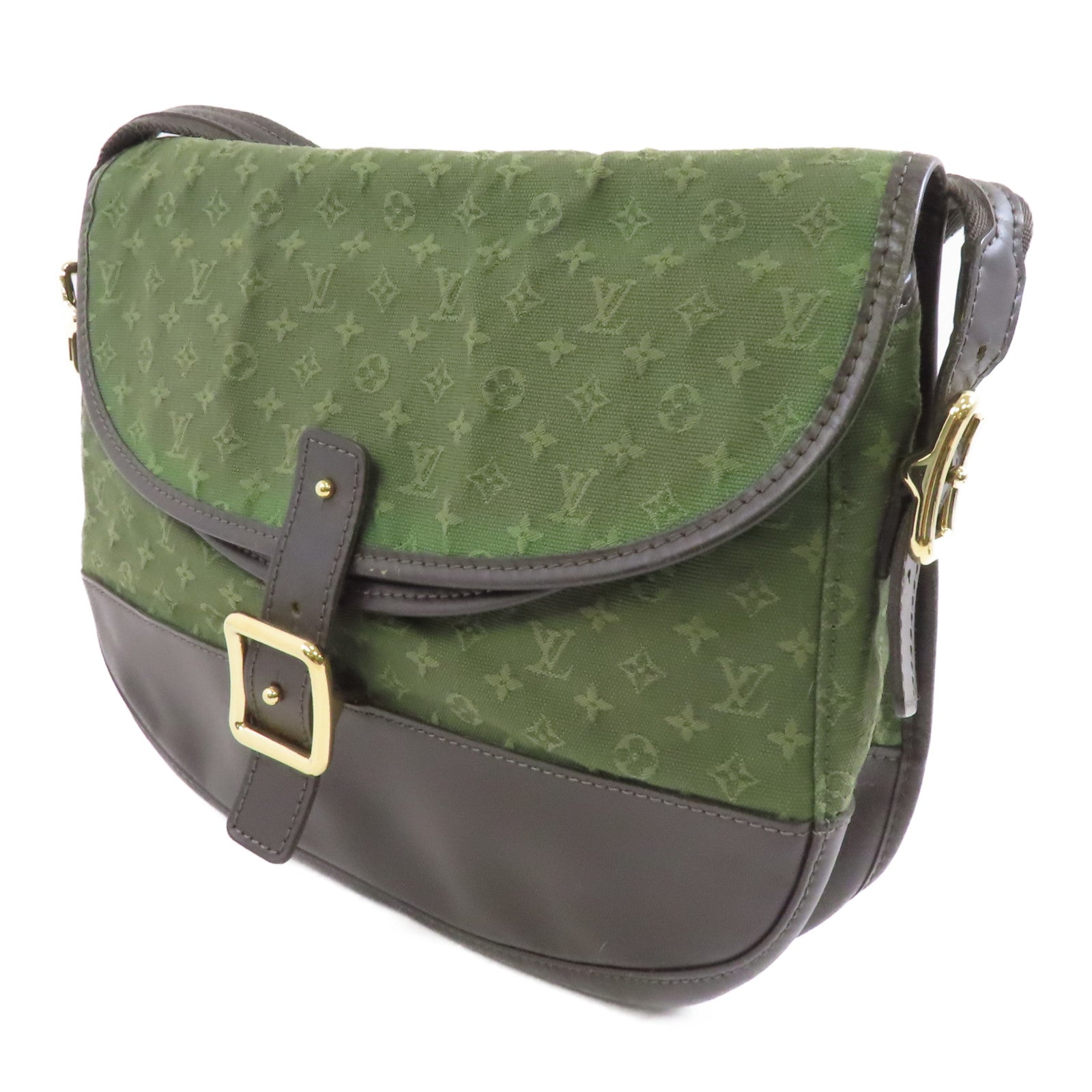 LOUIS VUITTON Monogram Mini Berangere金扣肩背袋綠色